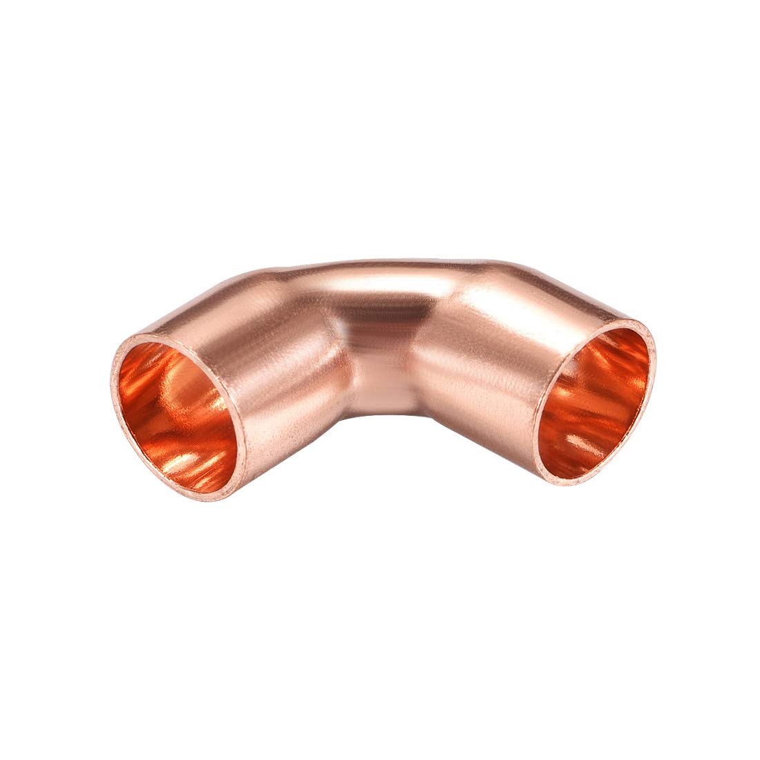 90 Degree Copper Elbow Fitting - 9.53mm ID Short-Turn Pipe Connector for Plumbing (2 Pack) - Perfect for Water Supply Lines, HVAC Systems & DIY Home Repairs