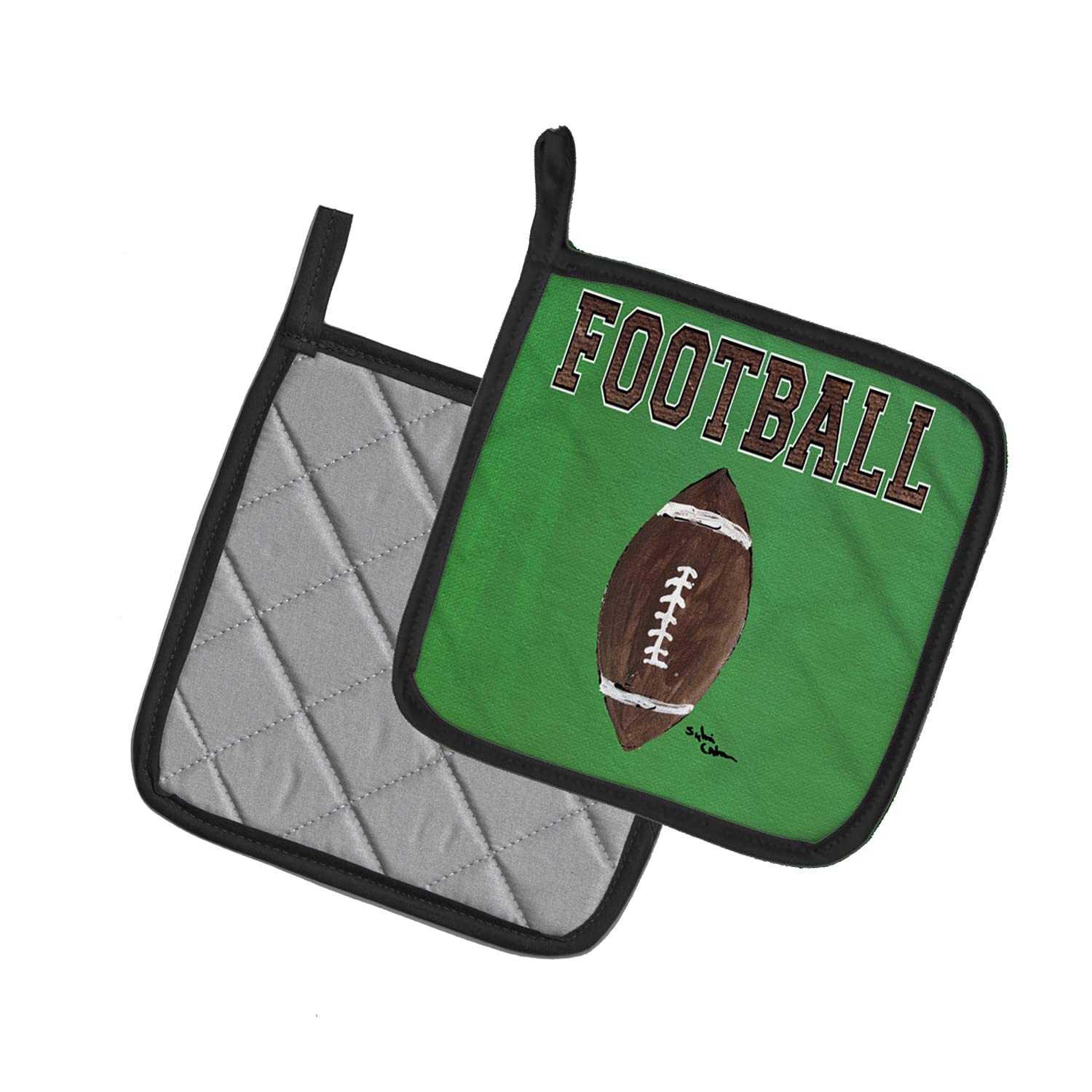 Football-Themed Heat Resistant Pot Holders Set - 7.5