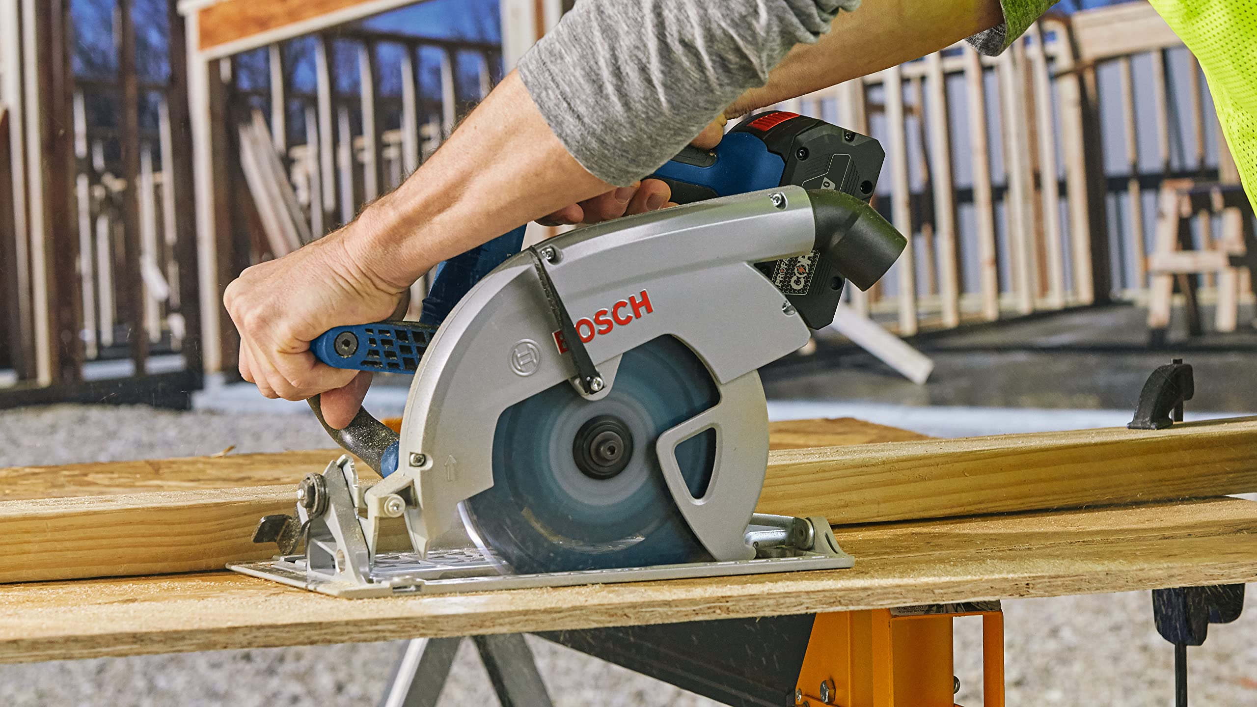 BOSCH GKS18V-26LN PROFACTOR™ 18V Cordless Circular Saw - 7-1/4 Inch Left-Blade, Bare Tool - Perfect for Woodworking, Framing, and DIY Projects