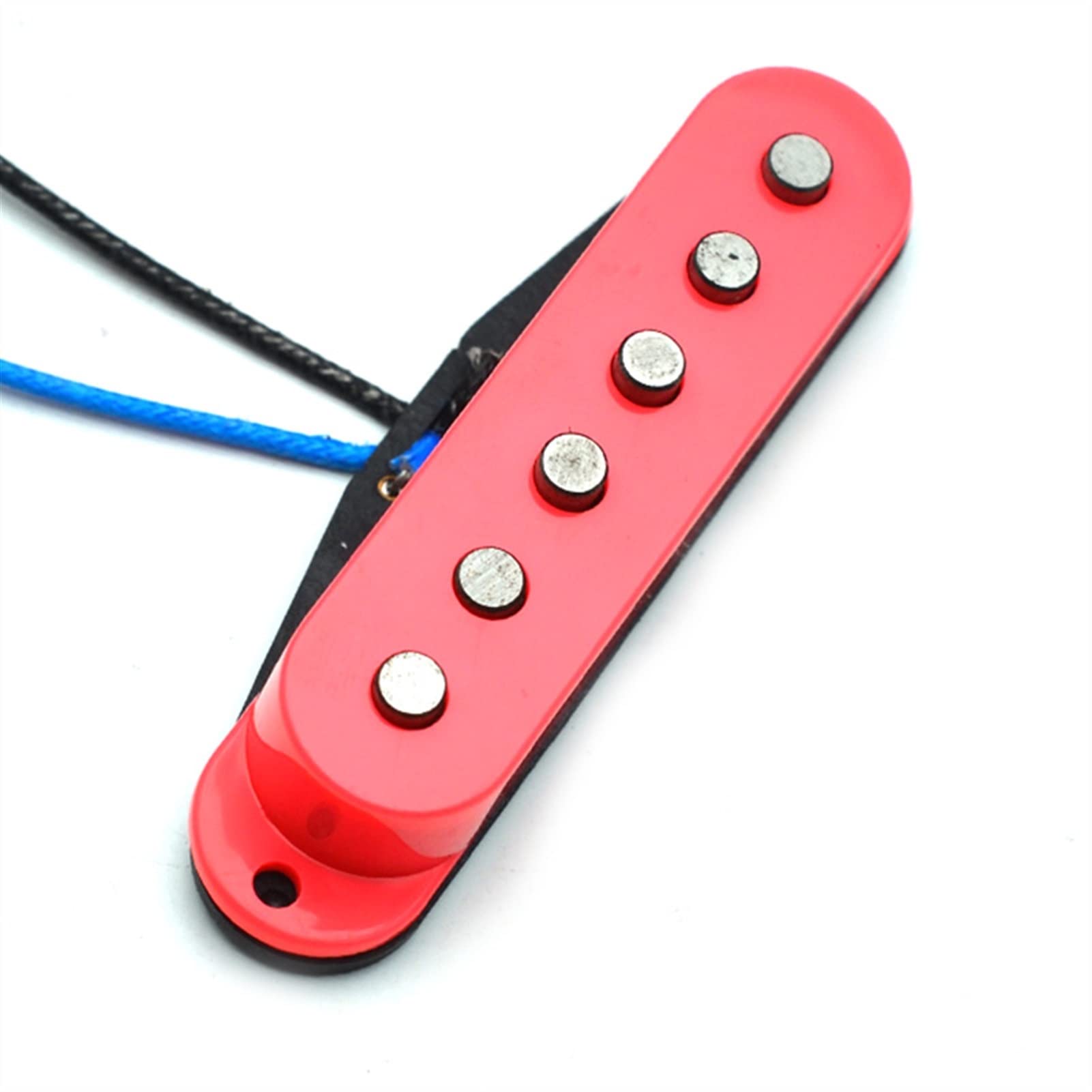 Alnico 5 Single Coil Staggered Top Fiber Bobbin Electric Guitar Pickup - Replacement for Fender Stratocaster (52mm Bridge Position) - Perfect for Blues, Rock & Vintage Tone Upgrades