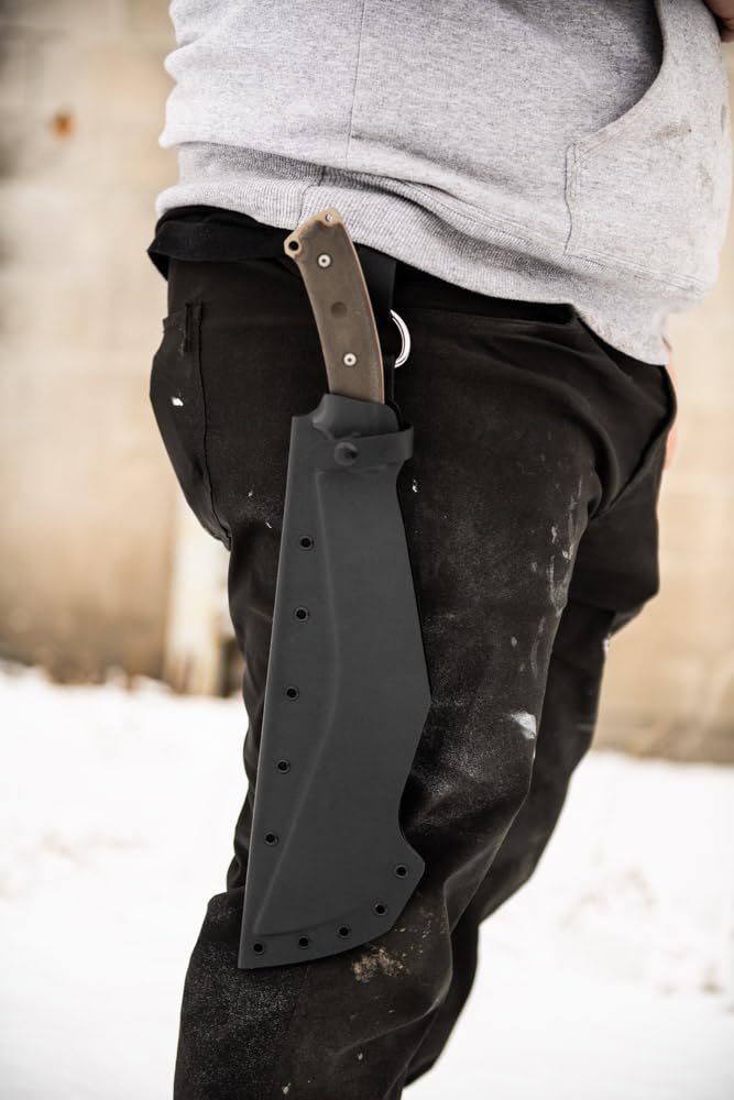 Tops Knives TPTBST01 The Bestia Fixed Blade Knife - Green/Tan G10 Handle - Hunting, Camping & Outdoor Survival Gear