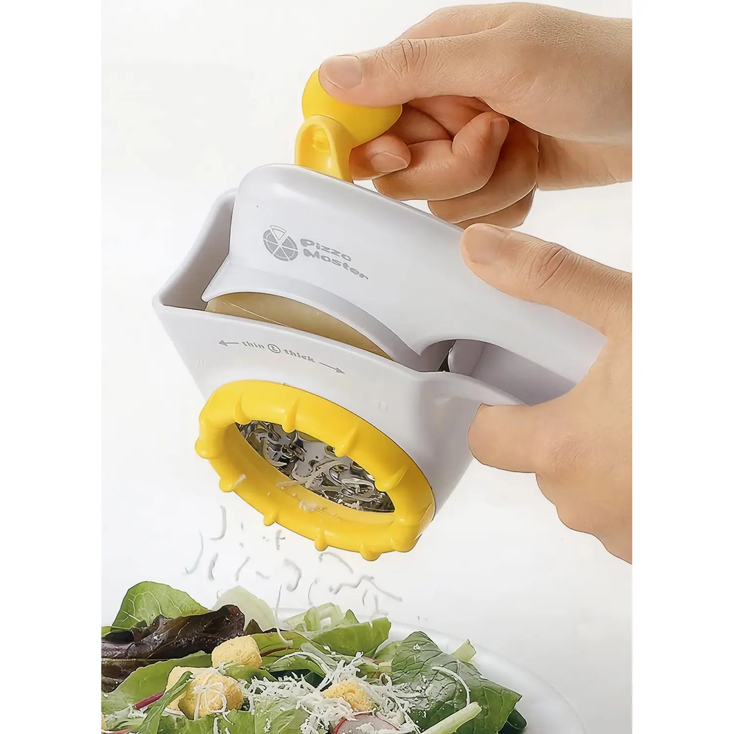 Premium Stainless Steel Rotary Cheese Grater - Heavy Duty Kitchen Tool for Shredding Parmesan, Mozzarella & Hard Cheeses - Perfect for Pasta, Pizza, Salads & Charcuterie Boards