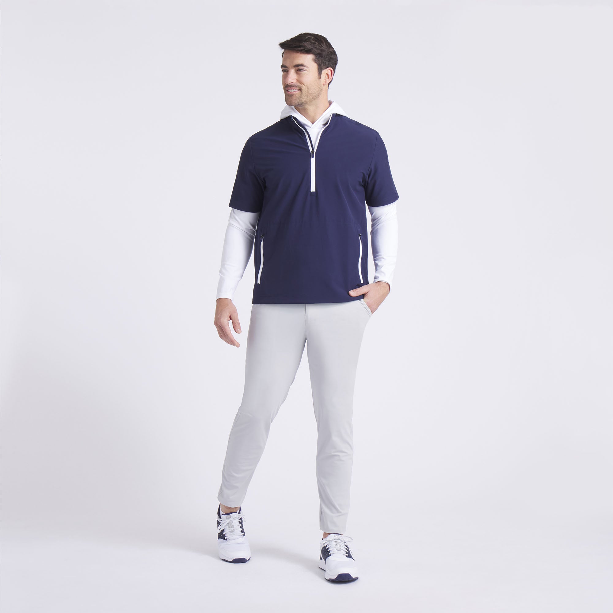 Ripguard Short Sleeve Pullover Golf Jacket for Men - Lightweight Breathable Windbreaker with UV Protection - Perfect for Golfing, Hiking & Outdoor Activities