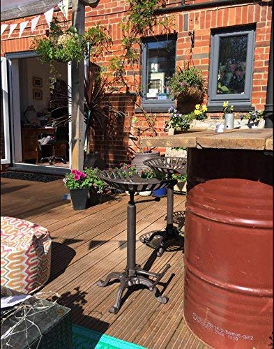 Rustic Industrial Farmhouse Adjustable Swivel Bar Stool - Cast Iron Tractor Seat Counter Height Stool for Kitchen Island, Home Bar & Dining Room - Vintage Style (Rust Finish)