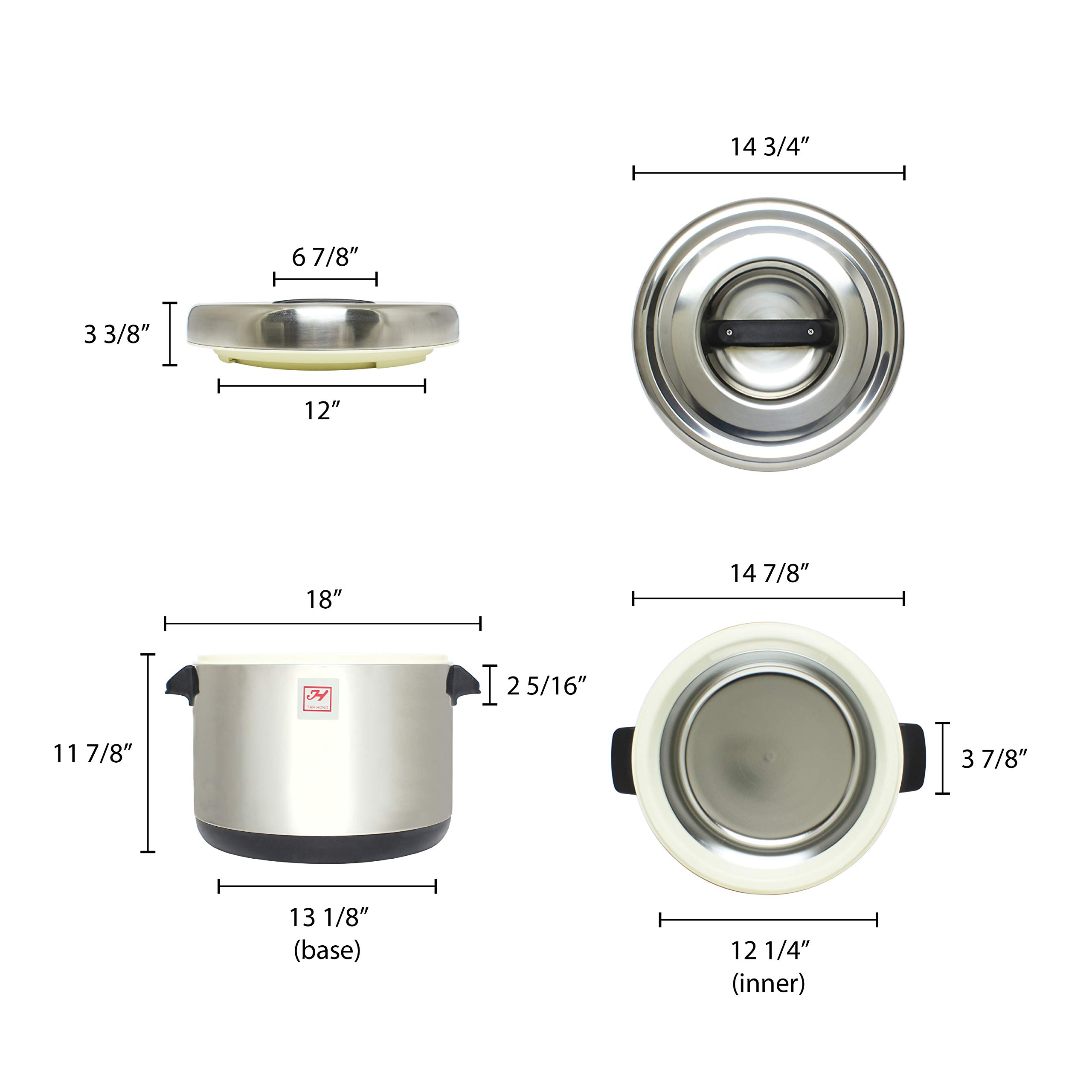 Thunder Group SEJ74000 60-Cup Stainless Steel Insulated Sushi Rice Cooker - Perfect for Sushi Making, Meal Prep & Large Gatherings