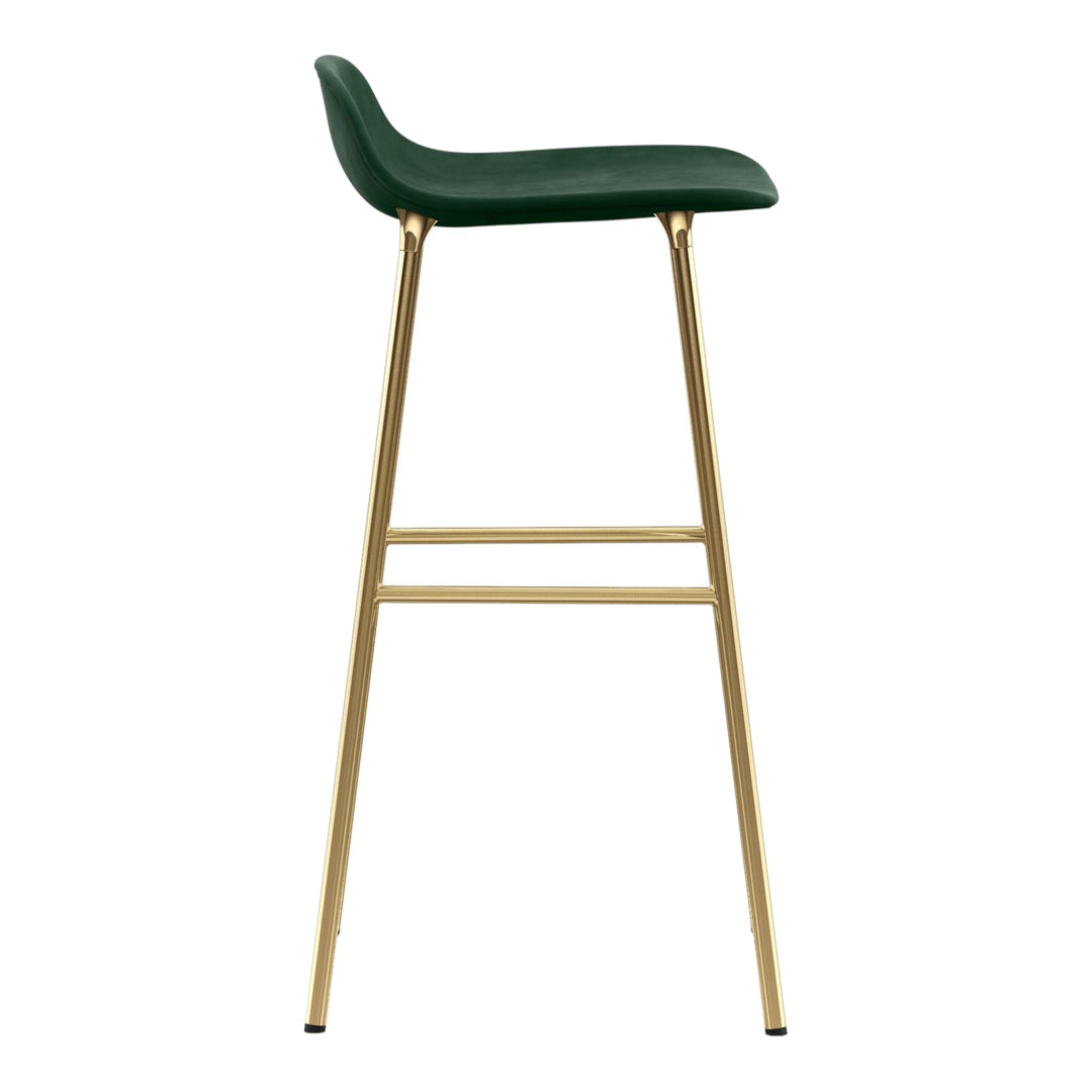 Modern Form Bar Stool with Metal Legs & Upholstered Seat - Perfect for Kitchen Islands, Home Bars & Commercial Use