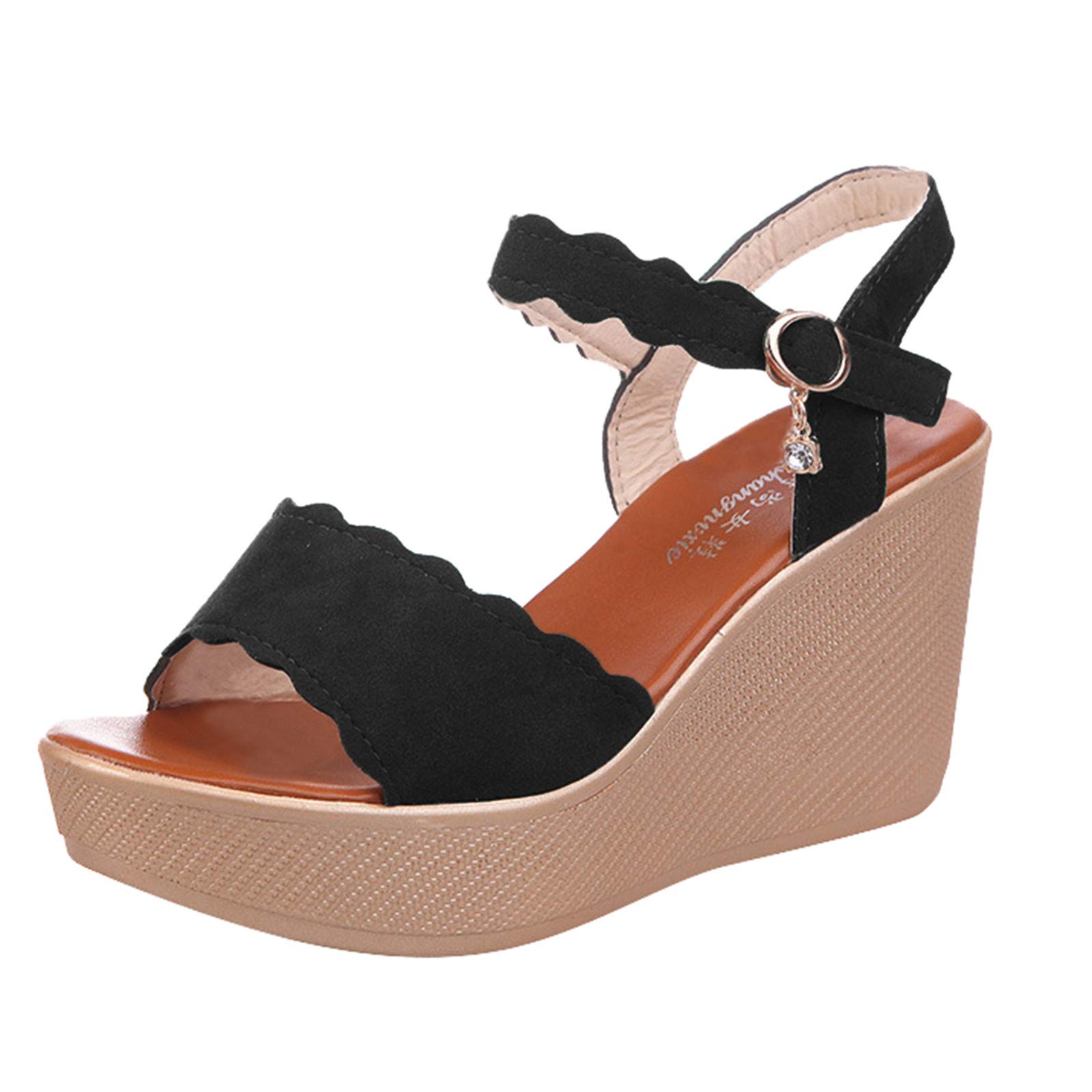 Women's Crystal Toe Wedge Peep Toe Platform High Heel Sandals - Fashionable Unisex Summer Shoes for Men & Women - Perfect for Weddings, Parties & Beach Outings