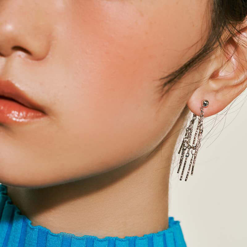 Elegant Gold Chain Tassel Waterfall Earrings for Women | Fashion Dangle Drop Earrings | Perfect for Parties, Weddings & Evening Events | R1554