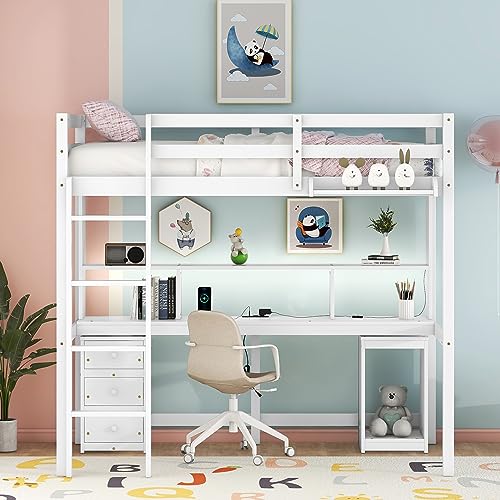 White With Charging Station