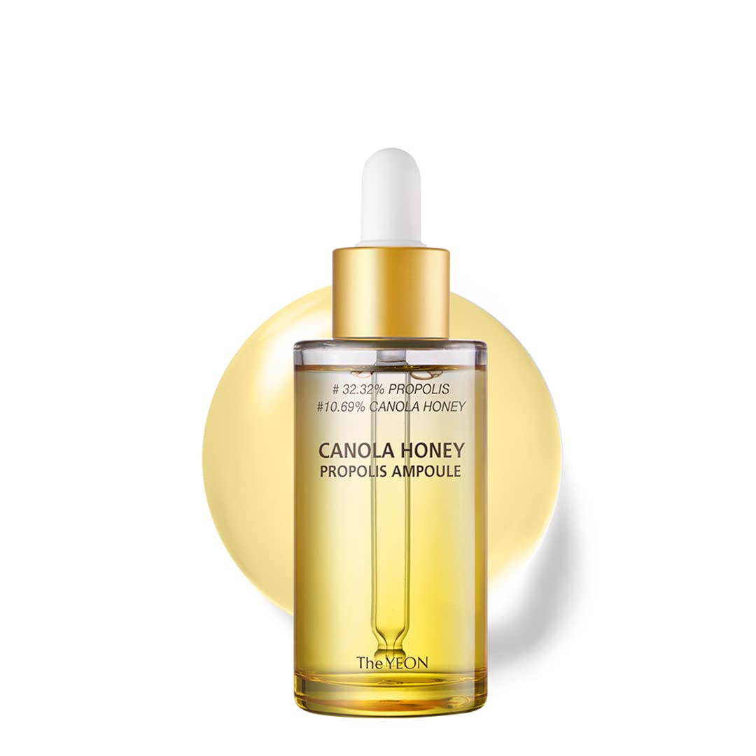 Canola Honey Propolis Super Glowing Ampoule 1.69 fl. oz (50ml) - Korean Skin Care for Glow Boosting, Firming & Radiance | Anti-Aging Face Serum for Dull Skin, Perfect for Night Routine & Daily Hydration