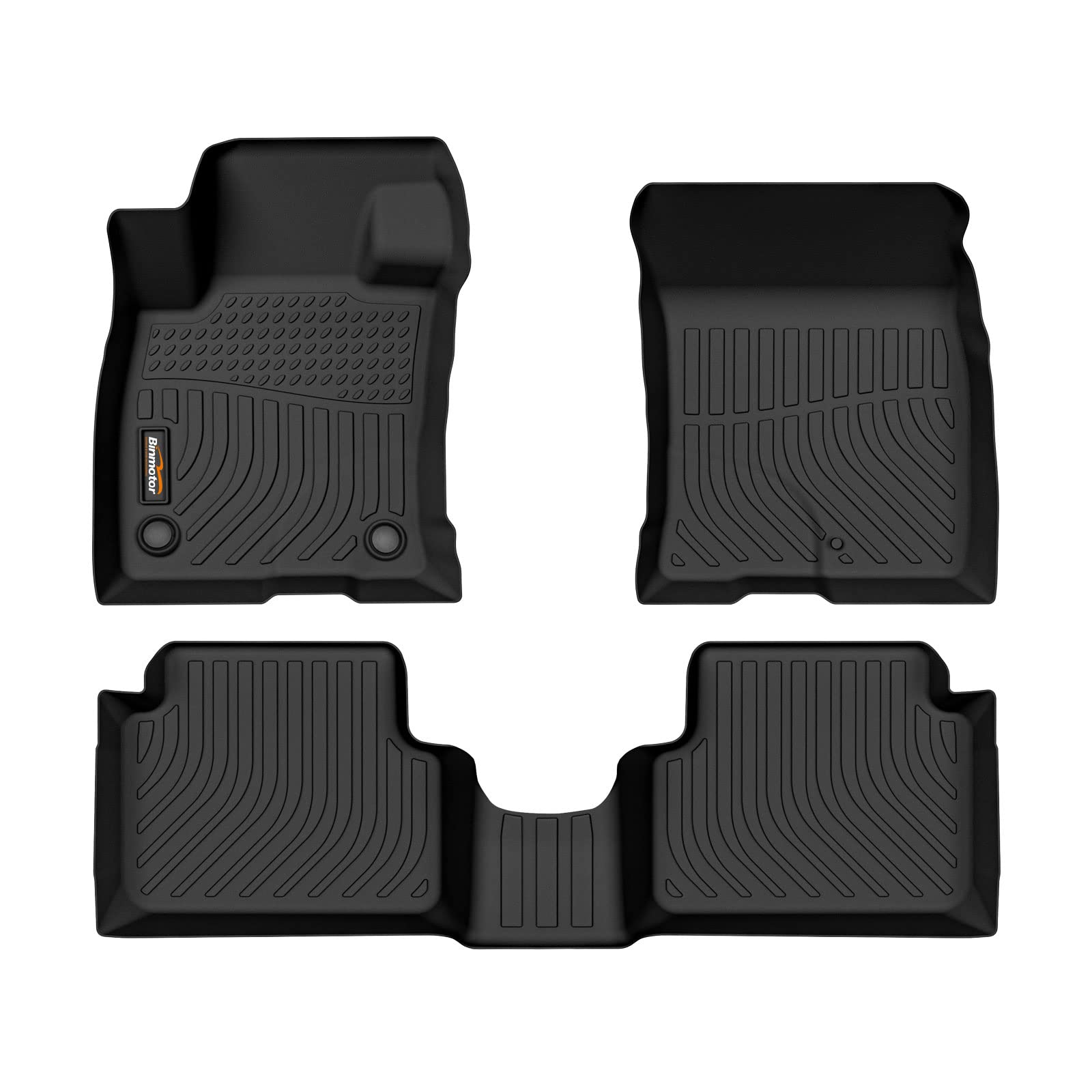 Binmotor Heavy Duty TPE All-Weather Floor Mats for 2022-2025 Ford Maverick & 2021-2024 Bronco Sport 4-Door | Non-Hybrid | Full Set Car Floor Liners | Perfect for Off-Roading, Camping & Daily Commute