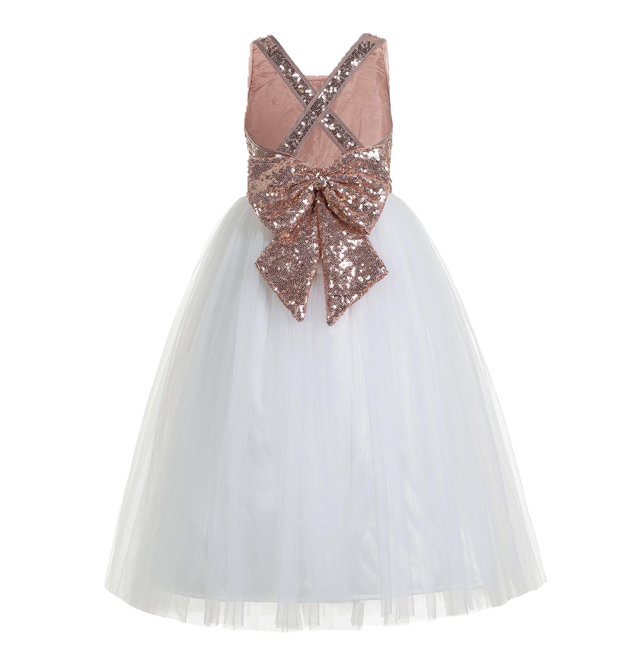 ekidsbridal Crossed Straps A-Line Toddler Flower Girl Dresses - Elegant Pageant Dresses for Weddings & Special Occasions (Style 177)