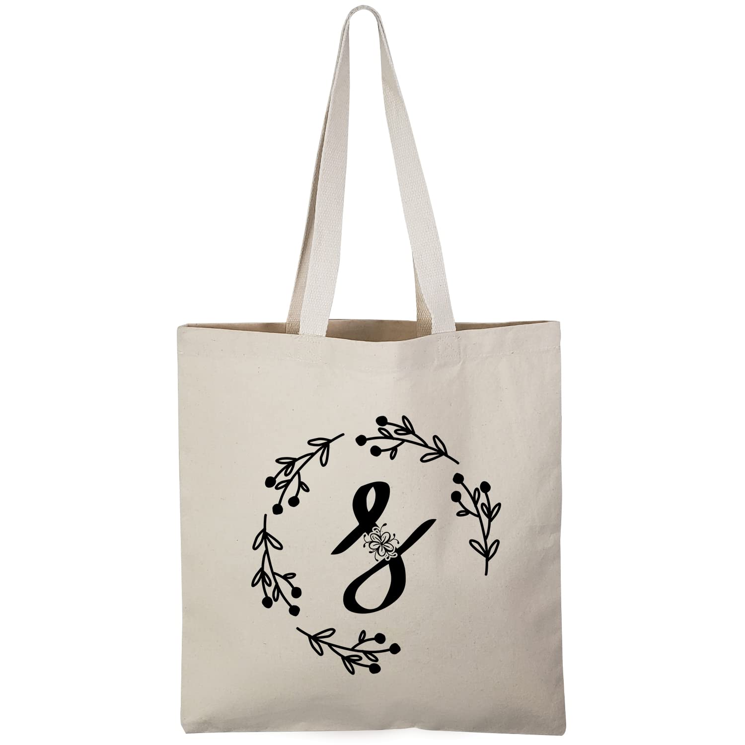 Personalized Initial Tote Bags for Women - Durable Canvas Gift with Custom Monogram - Perfect for Shopping, Beach, Work & Everyday Use