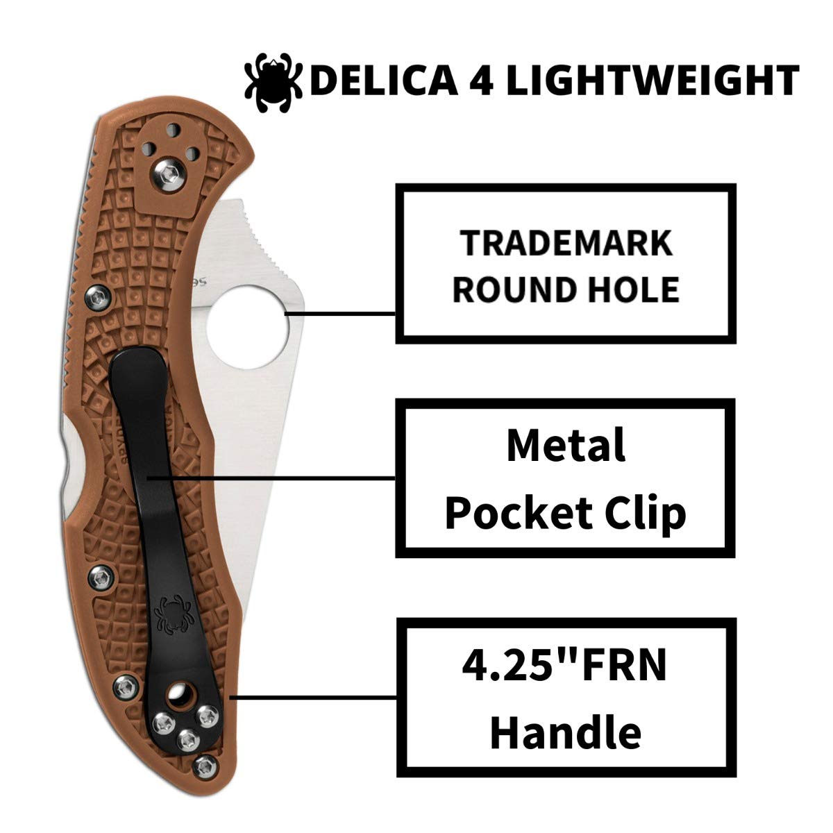 Spyderco Delica 4 Lightweight Folding Knife - 7.15