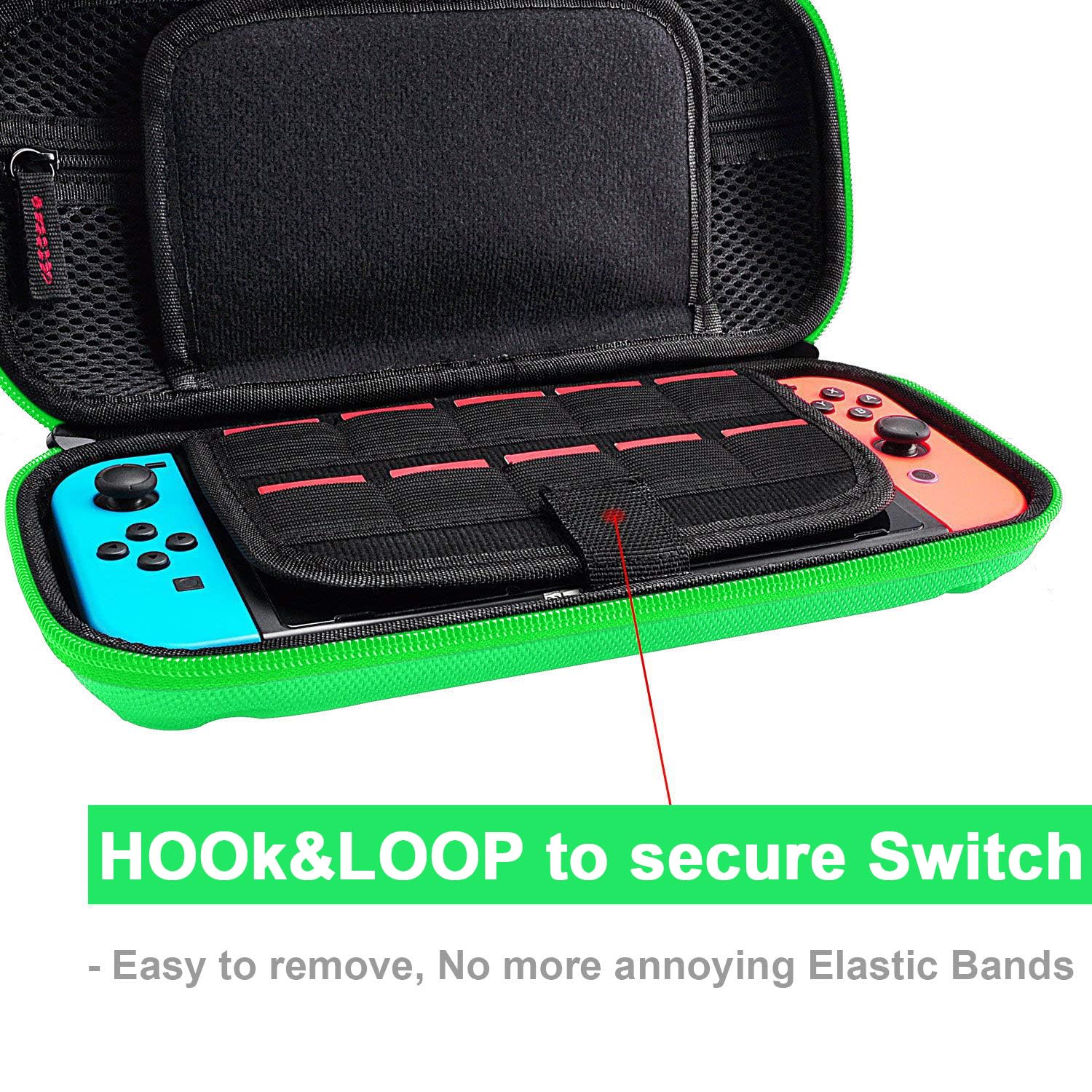 Premium Nintendo Switch & Switch OLED Carrying Case - Hard Shell Travel Pouch with 20 Game Cartridge Slots | Protective Storage for Console & Accessories | Perfect for Travel, Commuting & Gaming On-The-Go