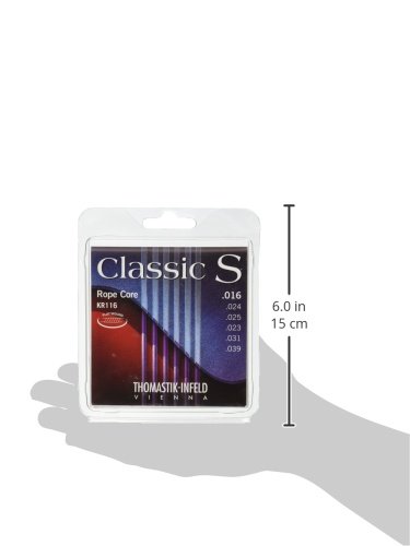 Thomastik-Infeld KR116 Classical Guitar Strings - Premium S Series Rope Core Set with Nylon Tape Trebles (E, B, G, D, A, E) | Perfect for Classical & Flamenco Performances