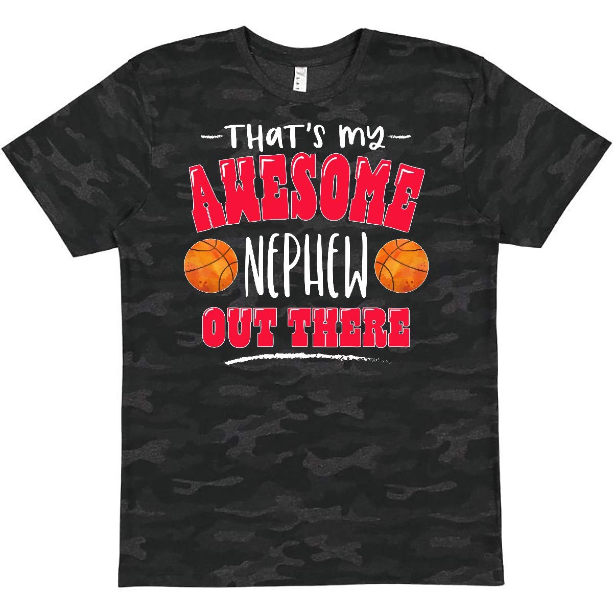 Inktastic That's My Awesome Nephew Basketball T-Shirt - Funny Uncle Gift for Basketball Lovers - Perfect for Birthday, Christmas & Game Day Outfits