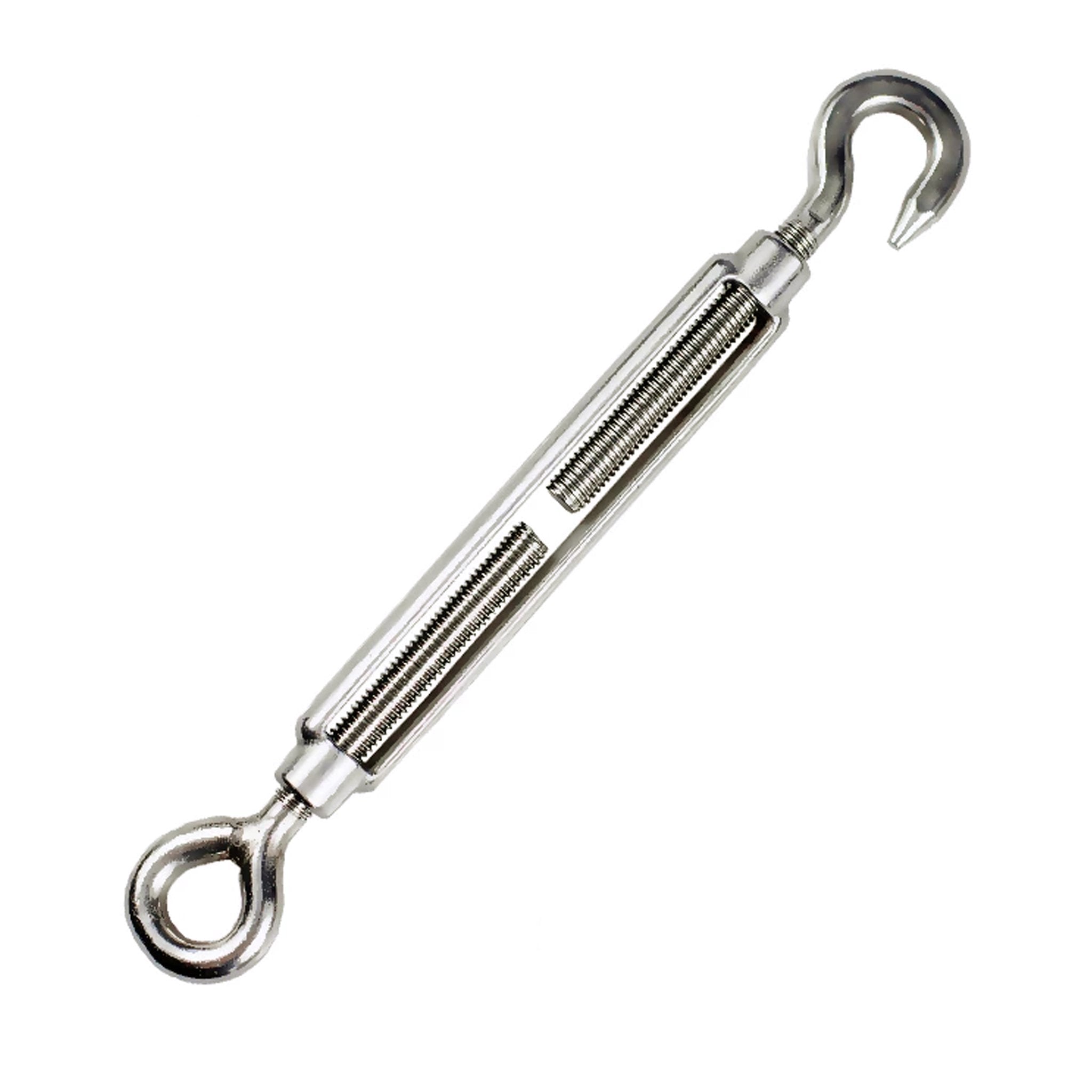 Stainless Steel M10 Eye Hook Turnbuckle - Heavy Duty Rigging Hardware for Marine, Construction & DIY Projects
