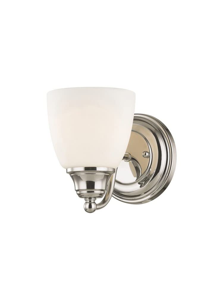 Livex Lighting 13671-91 Somerville 1 Light Wall Sconce, Brushed Nickel - Modern Wall Light Fixture for Bedroom, Hallway & Living Room Decor