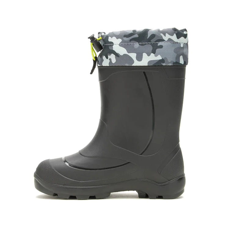 Kamik Black/Charcoal Camo Snobuster 2 Boot - Waterproof Winter Snow Boots for Men & Women - Perfect for Hiking, Hunting & Outdoor Adventures