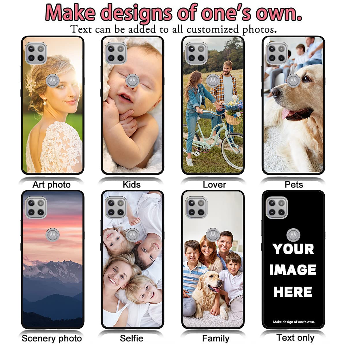 Customized Photo Case for Moto G7 Play & G7 Optimo - Personalized Picture Phone Cover with Shockproof Silicone Protection, Soft Candy Design - Perfect Christmas, Birthday & Thanksgiving Gift for Her/Him - Ideal for Daily Use, Travel & Special Occasions - STYLETiFY Protective Black Phone Case