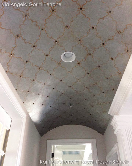 Raj Trellis Indian Wall Stencil - DIY Home Decor Stencil for Wall Painting, Mehndi & Mandala Art - Perfect for Bedroom, Living Room, and Nursery Wall Designs