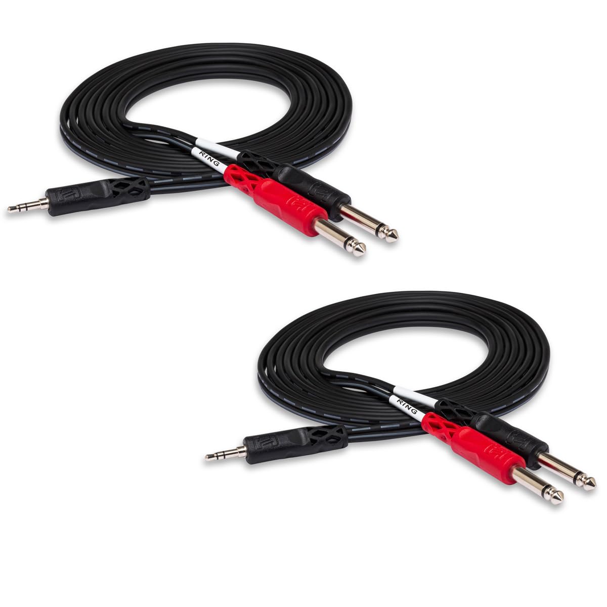 Hosa Technology 2x 10ft Stereo 3.5mm Male to Dual 1/4