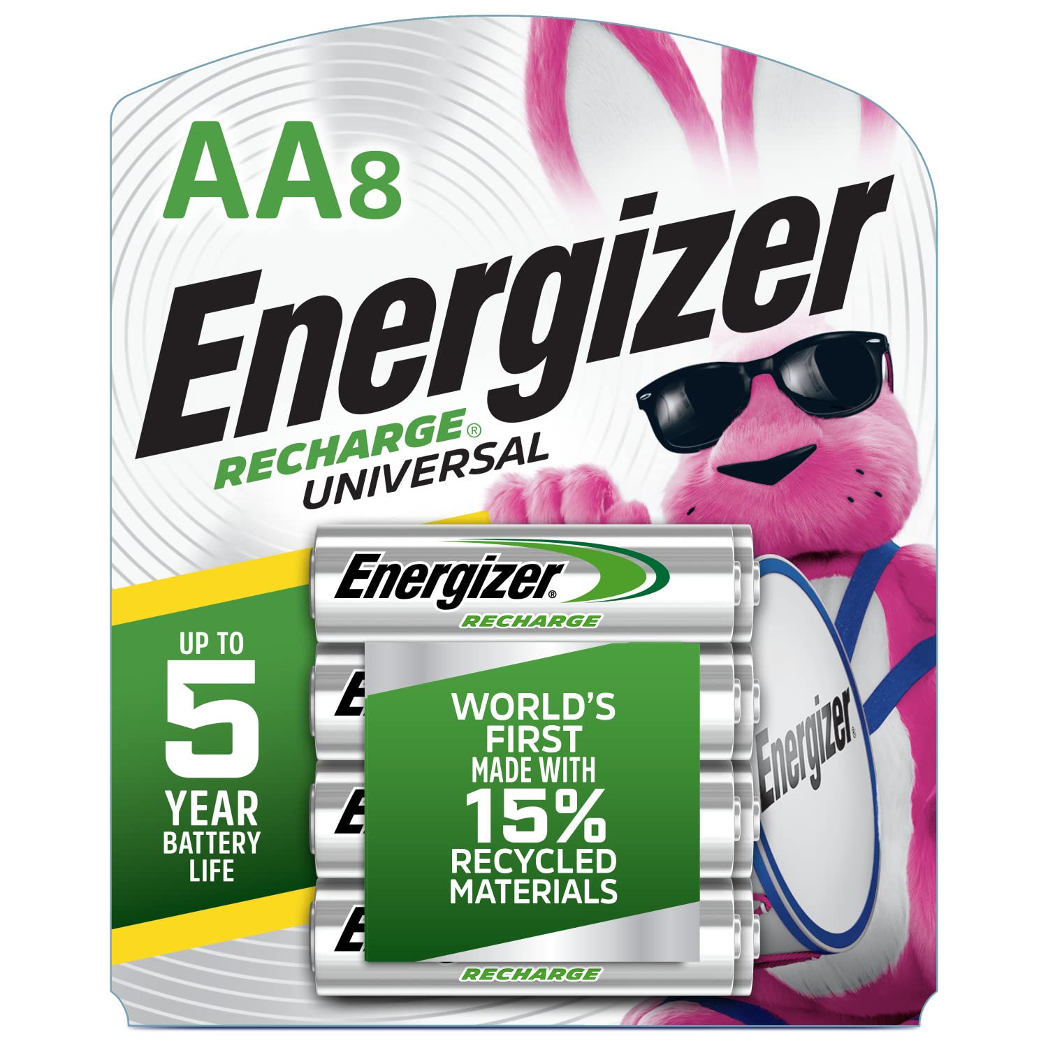 Energizer Rechargeable AA Batteries 2000mAh NiMH - 8 Pack with 1000 Charge Cycles | Pre-Charged for Immediate Use | Perfect for Cameras, Toys, Flashlights & Electronics