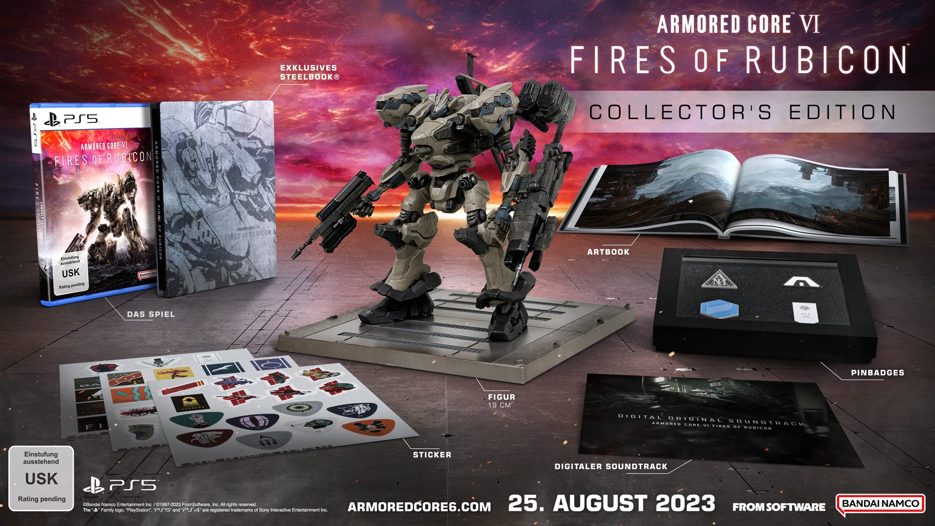 Armored Core VI Fires of Rubicon Collector's Limited Edition - PlayStation 5 Game | Action Mecha Combat | Exclusive PS5 Collector's Item for Hardcore Gamers & Anime Fans