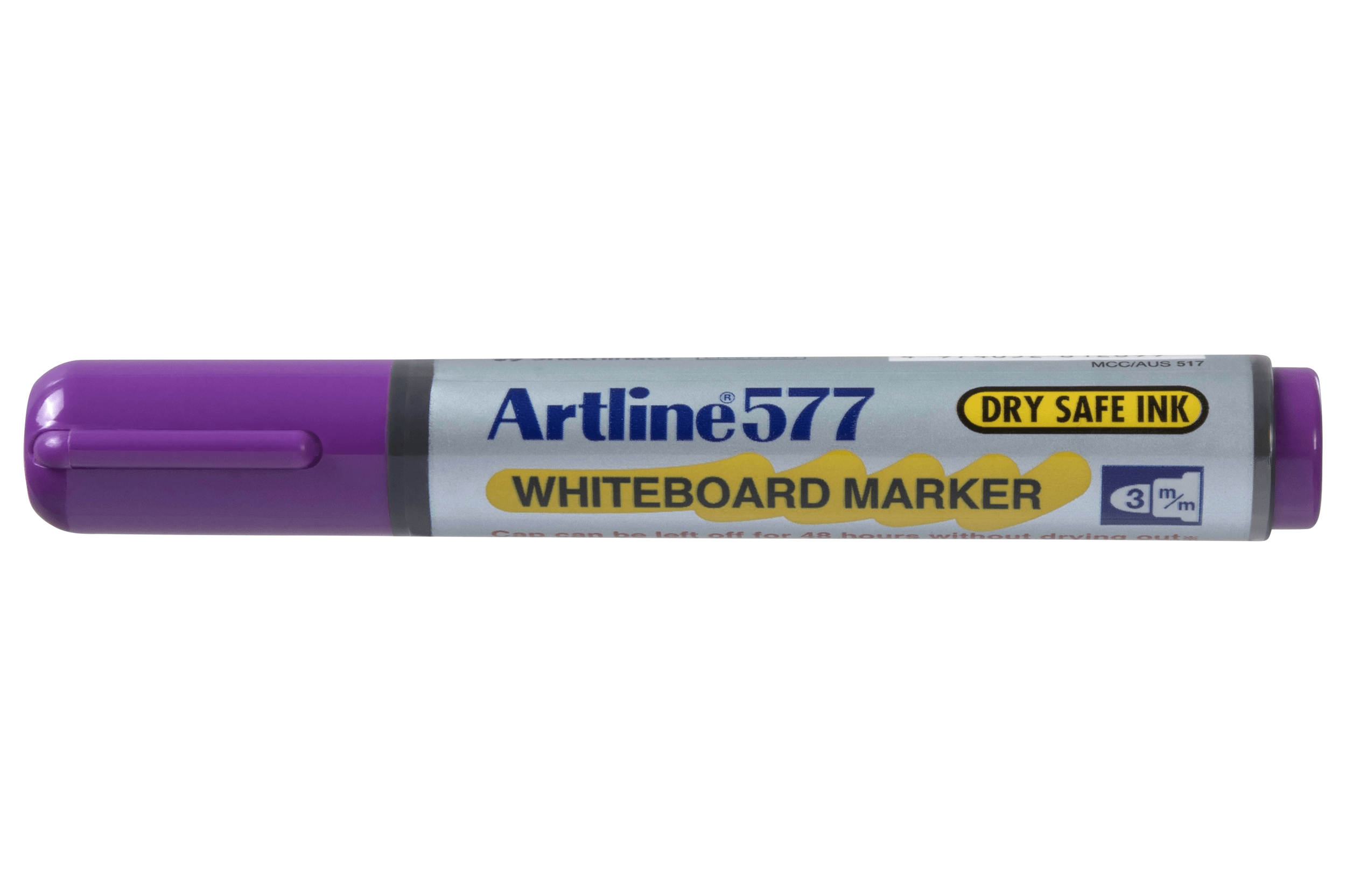 Artline 577 Whiteboard Markers - 3mm Bullet Tip, Purple (Pack of 12) - Ideal for Classroom, Office & Home Whiteboard Presentations