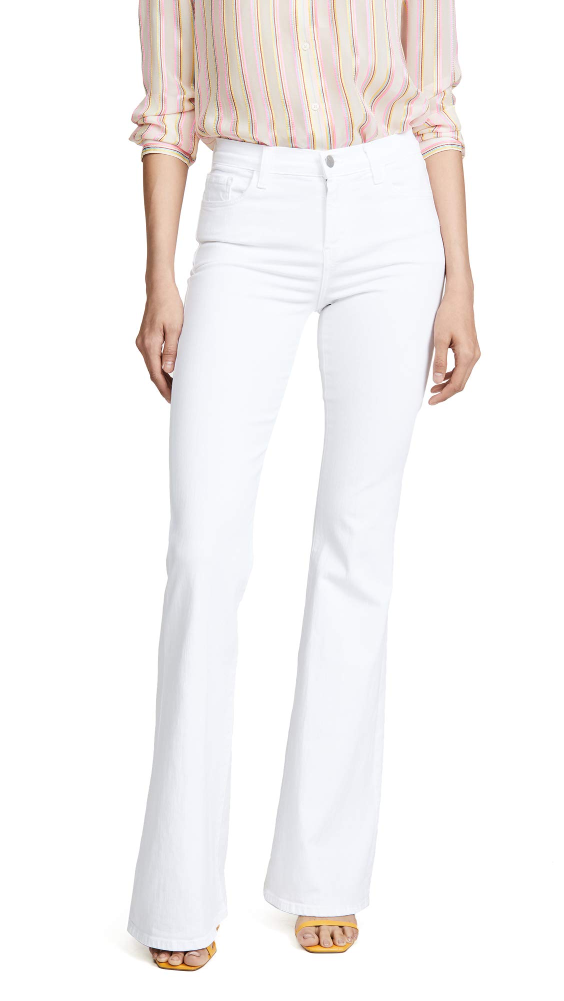 J Brand Women's Valentina High Rise Flare Jeans - Stretch Denim Pants for Women, Vintage 70s Style Bootcut Jeans, Comfortable & Flattering Fit - Perfect for Casual Wear, Date Night & Office Outfits