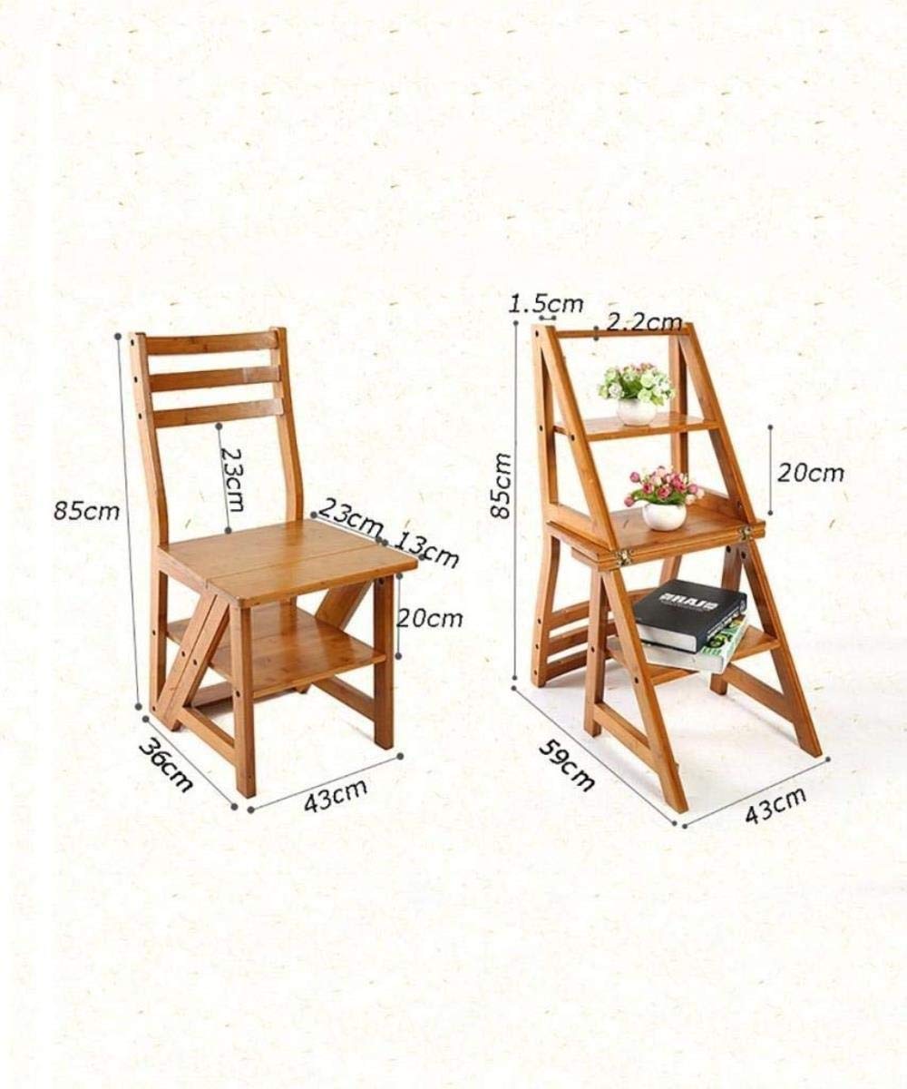 Foldable Bamboo Step Stool for Home, Multi-Functional Climbing Ladder Stool for Indoor Use - Perfect for Kitchen, Bathroom, and Storage Access