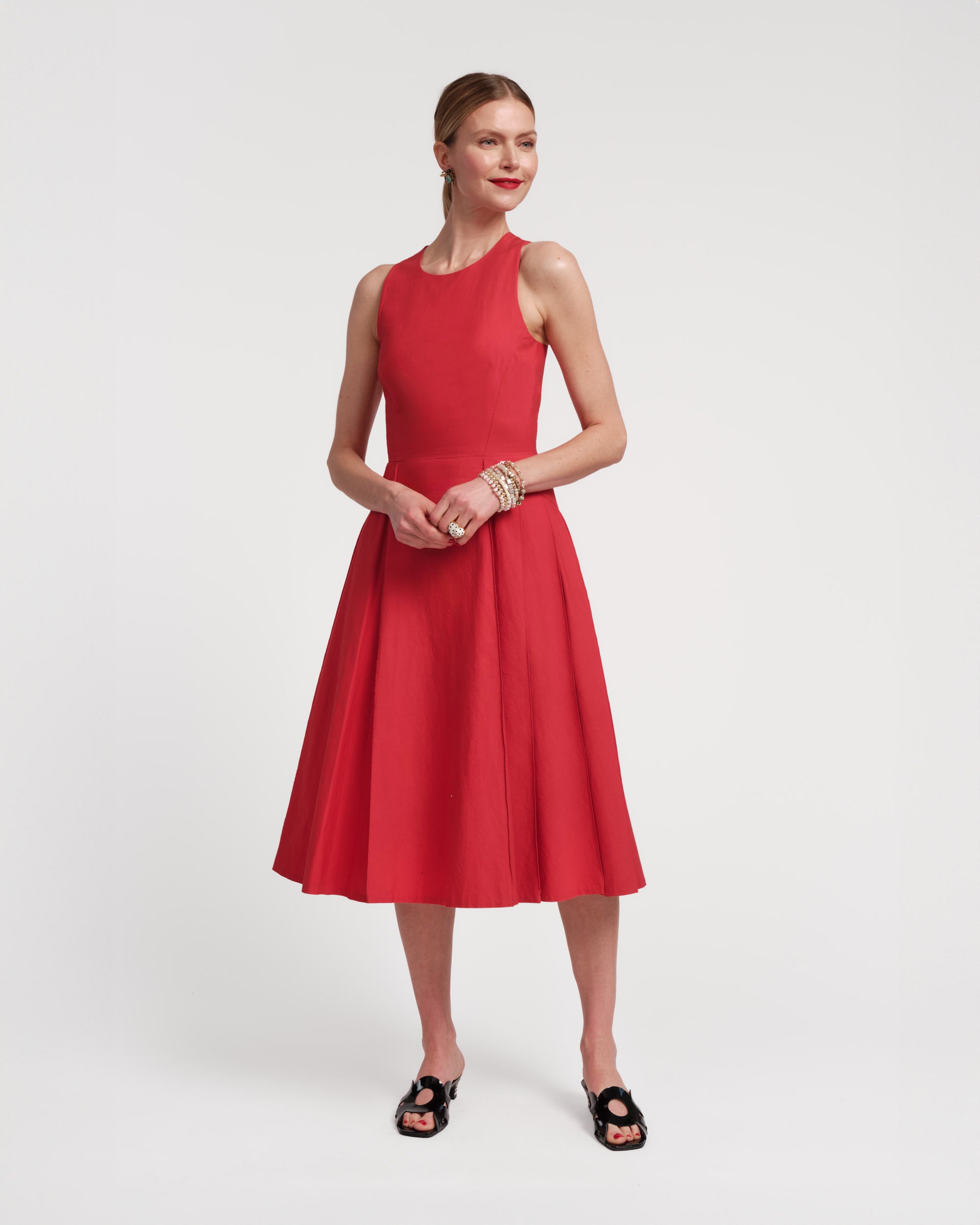 Elegant Monique Red Dress for Women - Perfect for Parties, Weddings & Special Occasions