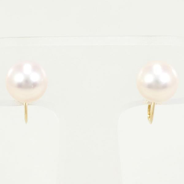 18K Yellow Gold Pearl Earrings for Women - Classic Elegant Stud Earrings for Wedding, Party & Everyday Wear