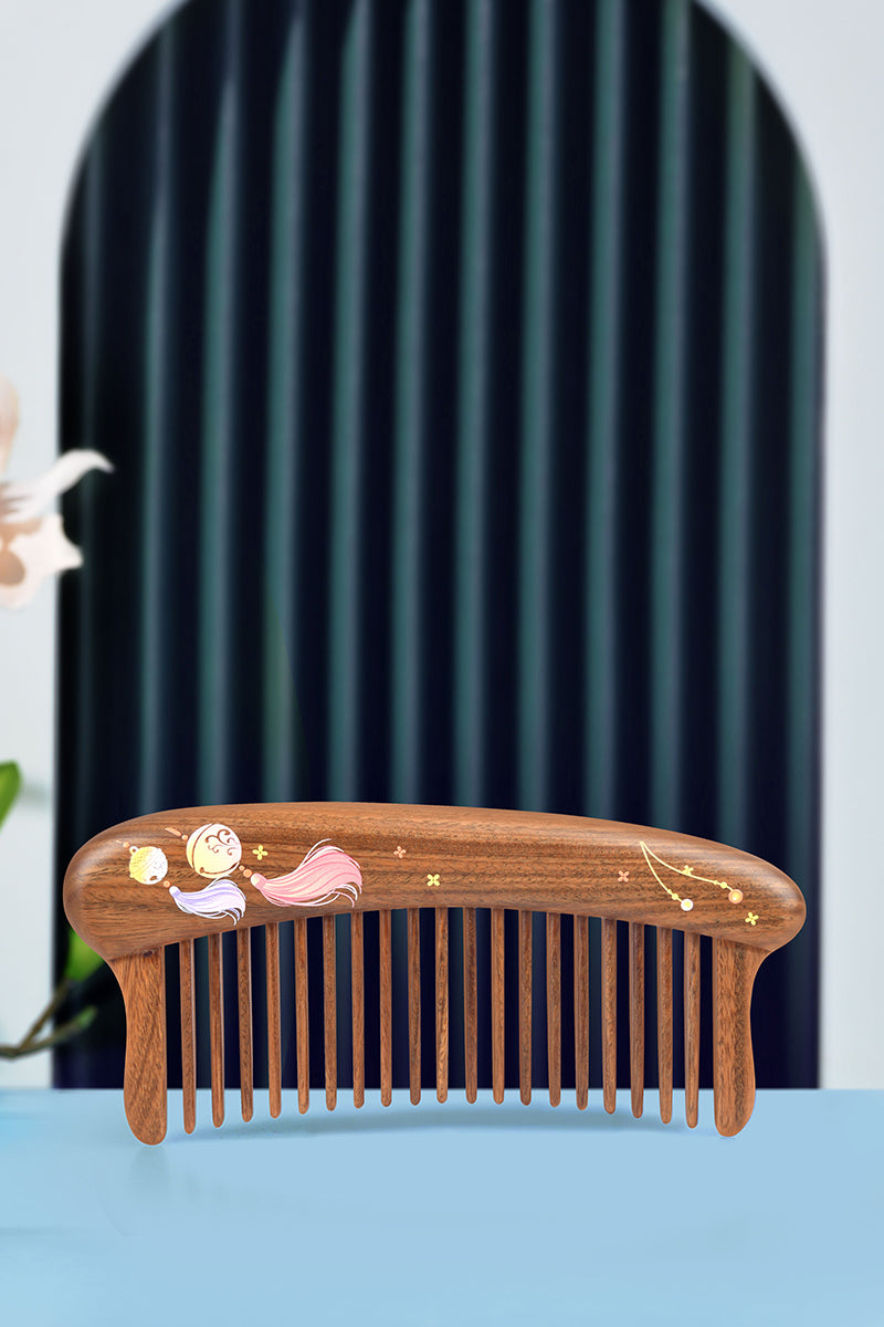 Bell Wide Tooth Comb for Detangling Wet & Dry Hair - Gentle Styling & Scalp Massage for Men, Women & Kids - Perfect for Home, Salon & Travel Use