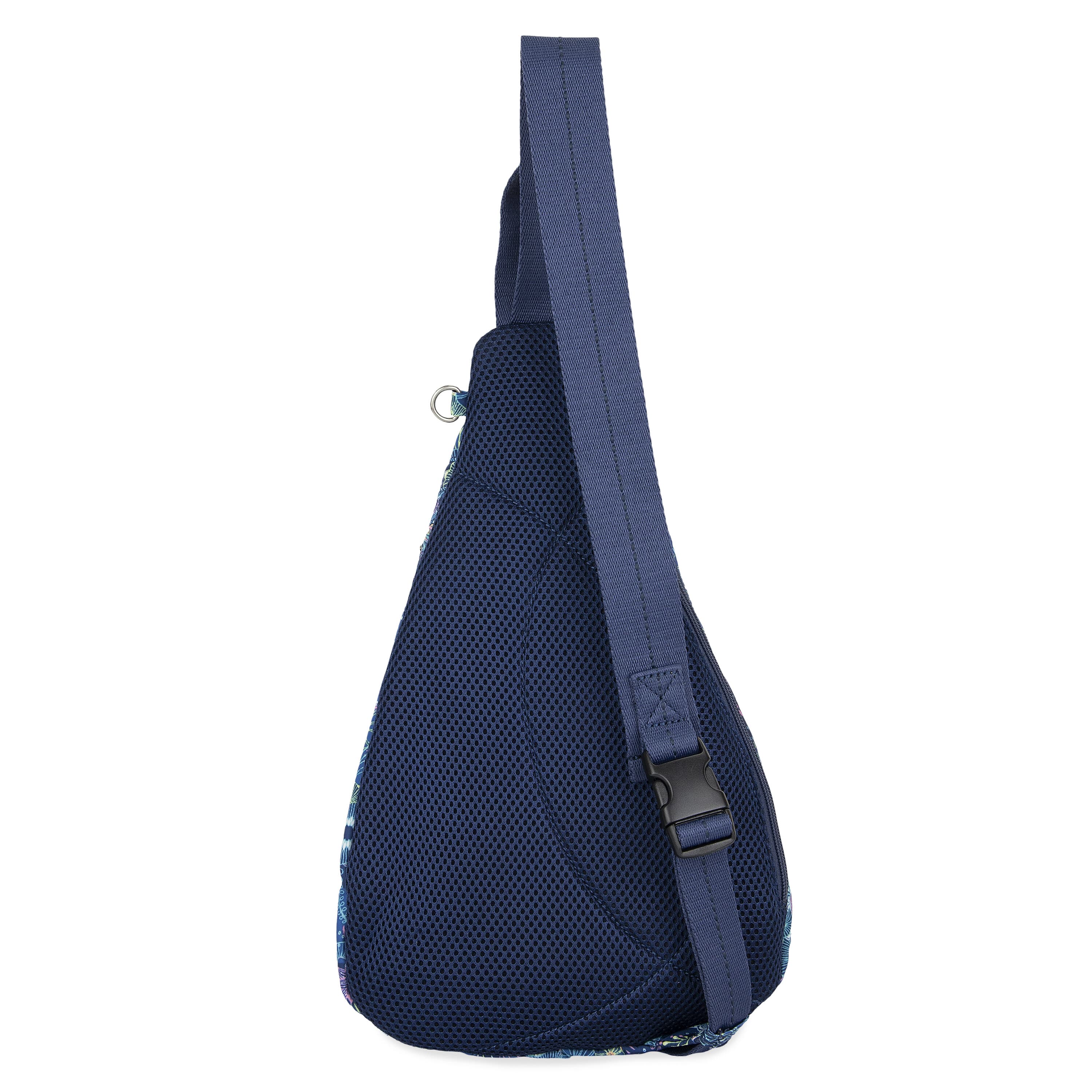 Eco-Friendly On The Go Sling Backpack - Lightweight Travel Bag with Adjustable Strap, Royal Blue Seascape Design | Perfect for Commuting, Hiking & Daily Use
