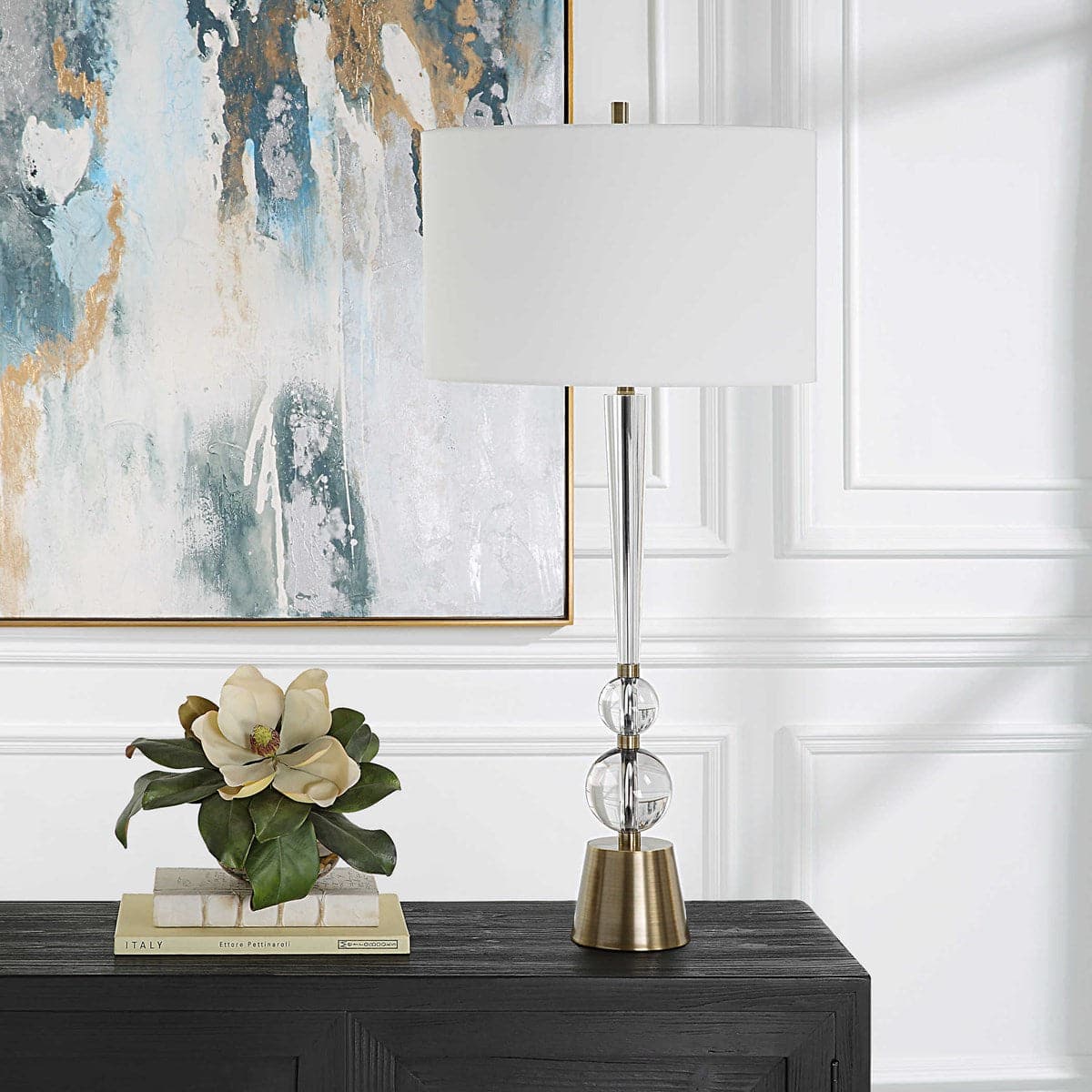 Annily Crystal Table Lamp - Elegant Bedside & Living Room Decor, Dimmable LED Light for Home & Office