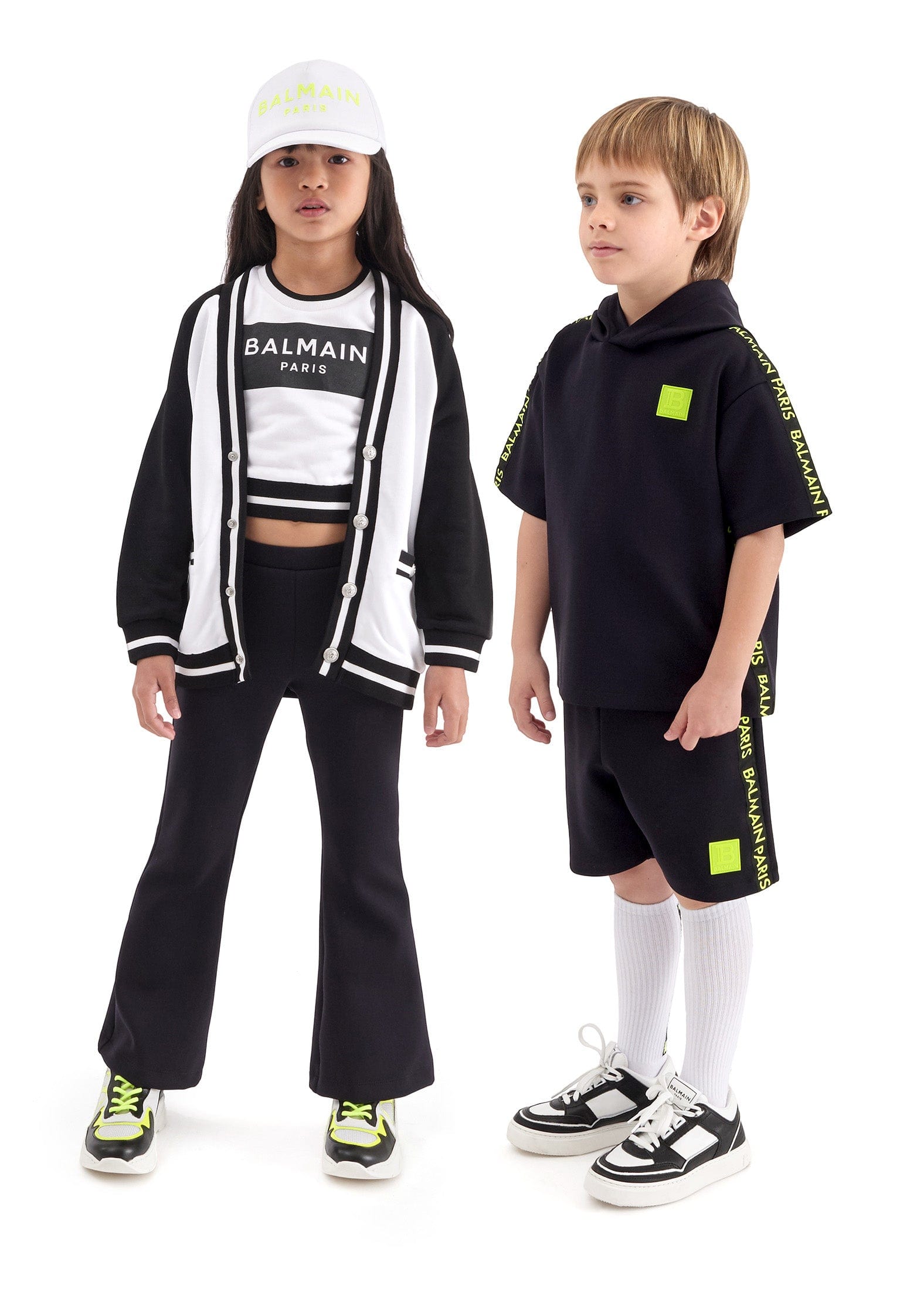 Balmain Boys Short Sleeve Hoodie - Black Cotton Pullover for Kids | Casual Wear, School Outfits & Everyday Comfort