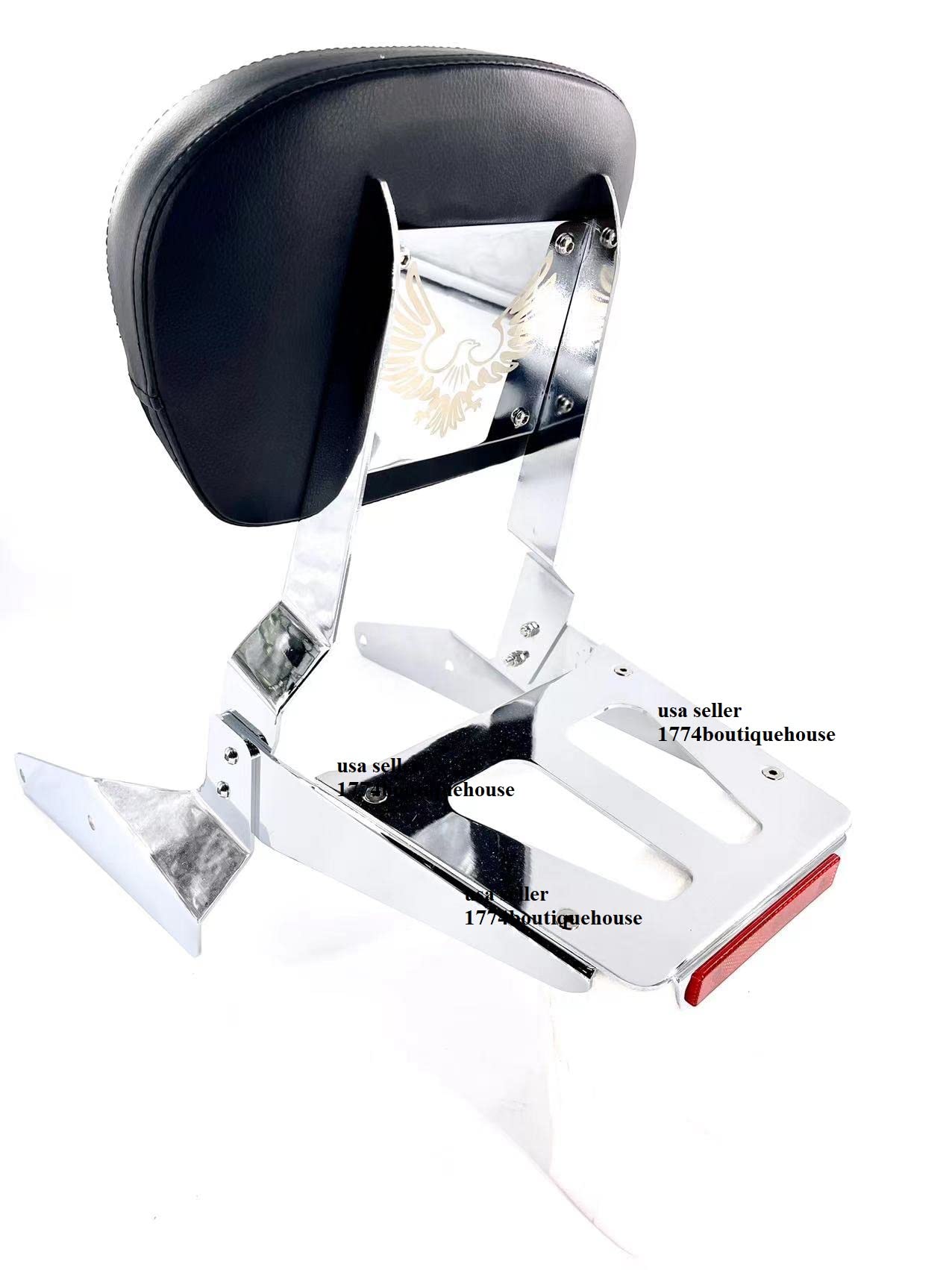Yamaha Roadstar Warrior XV1700 Sissy Bar Backrest & Luggage Rack (2002-2009) - Comfortable Passenger Support & Storage Solution for Long Rides and Road Trips