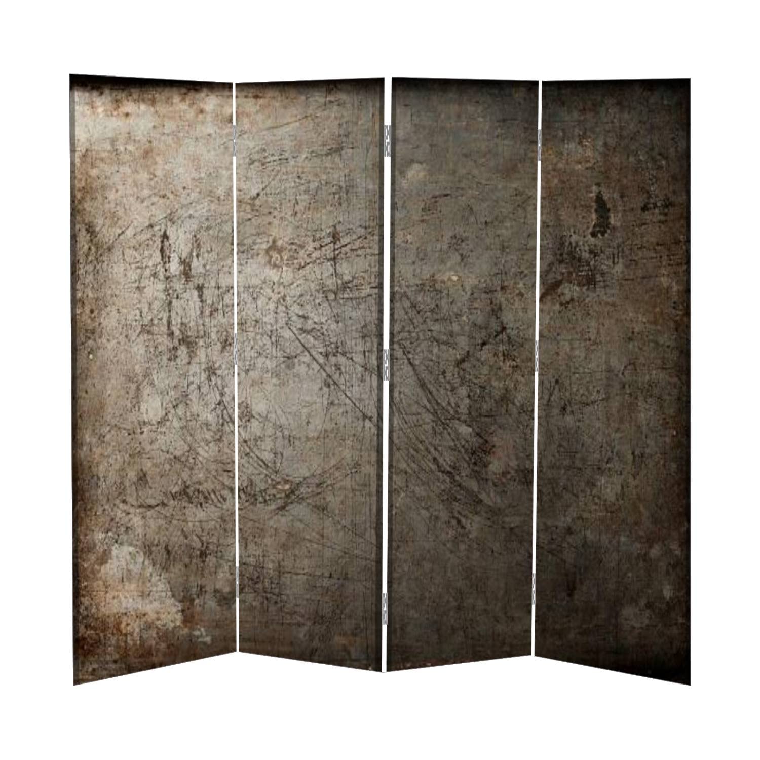 Stylish Metal Texture Folding Room Divider Screen - Freestanding Privacy Partition for Indoor & Outdoor Use | Perfect for Home Office, Bedroom Separation, and Event Spaces