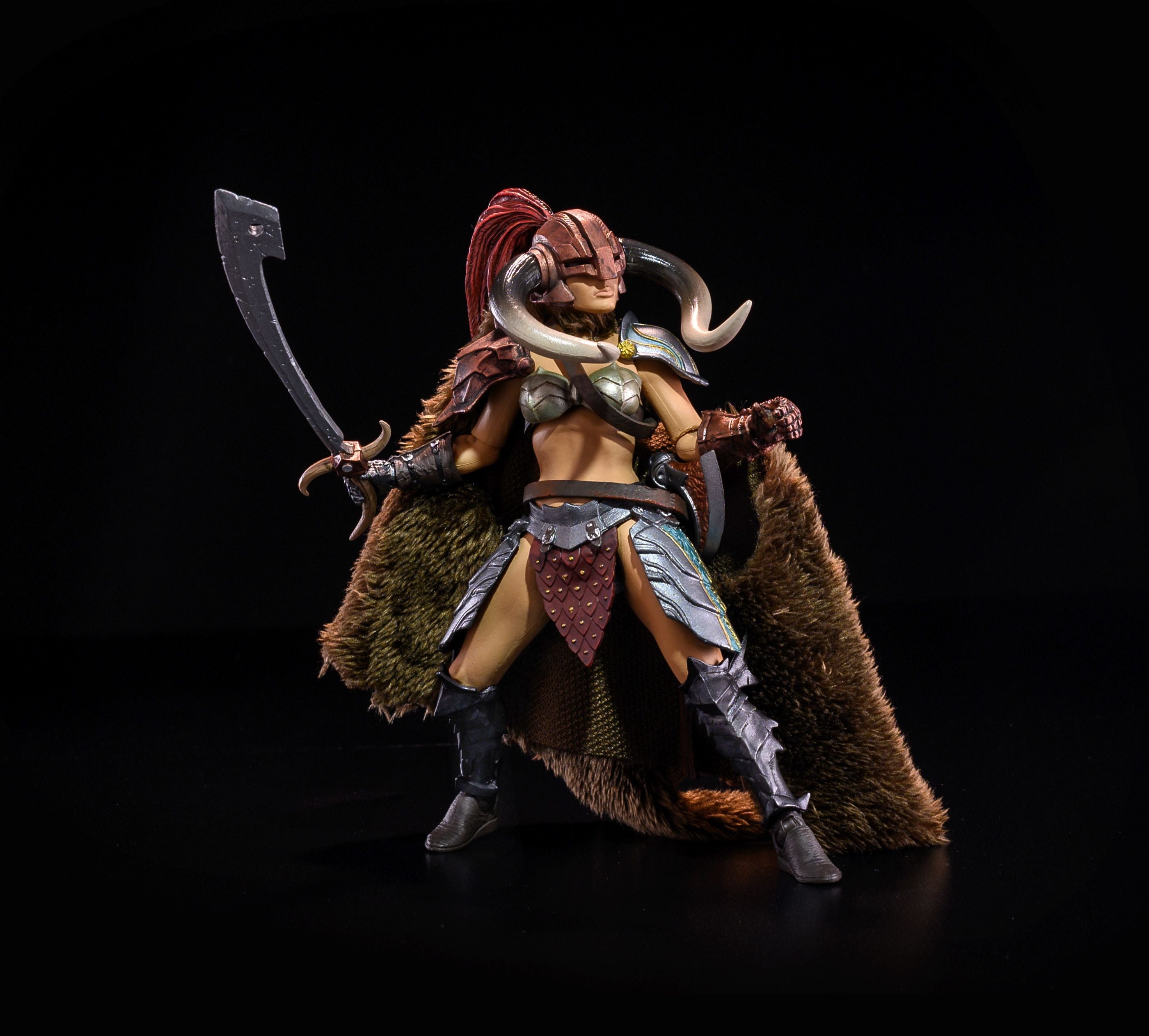 Mythic Legions: House of the Noble Bear Cassia Action Figure - Collectible Fantasy Warrior for Display & Role-Playing Games (RPG)