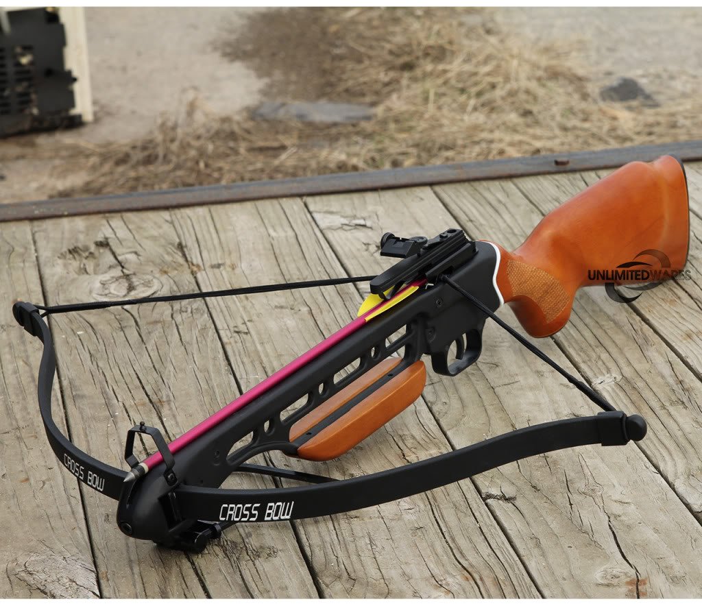 Premium Tactical Black Recurve Crossbow Hunting Bow with 2 Carbon Arrows - High-Power Compound Bow for Target Practice & Outdoor Hunting | Perfect for Backyard Archery, Survival Training & Sport Shooting