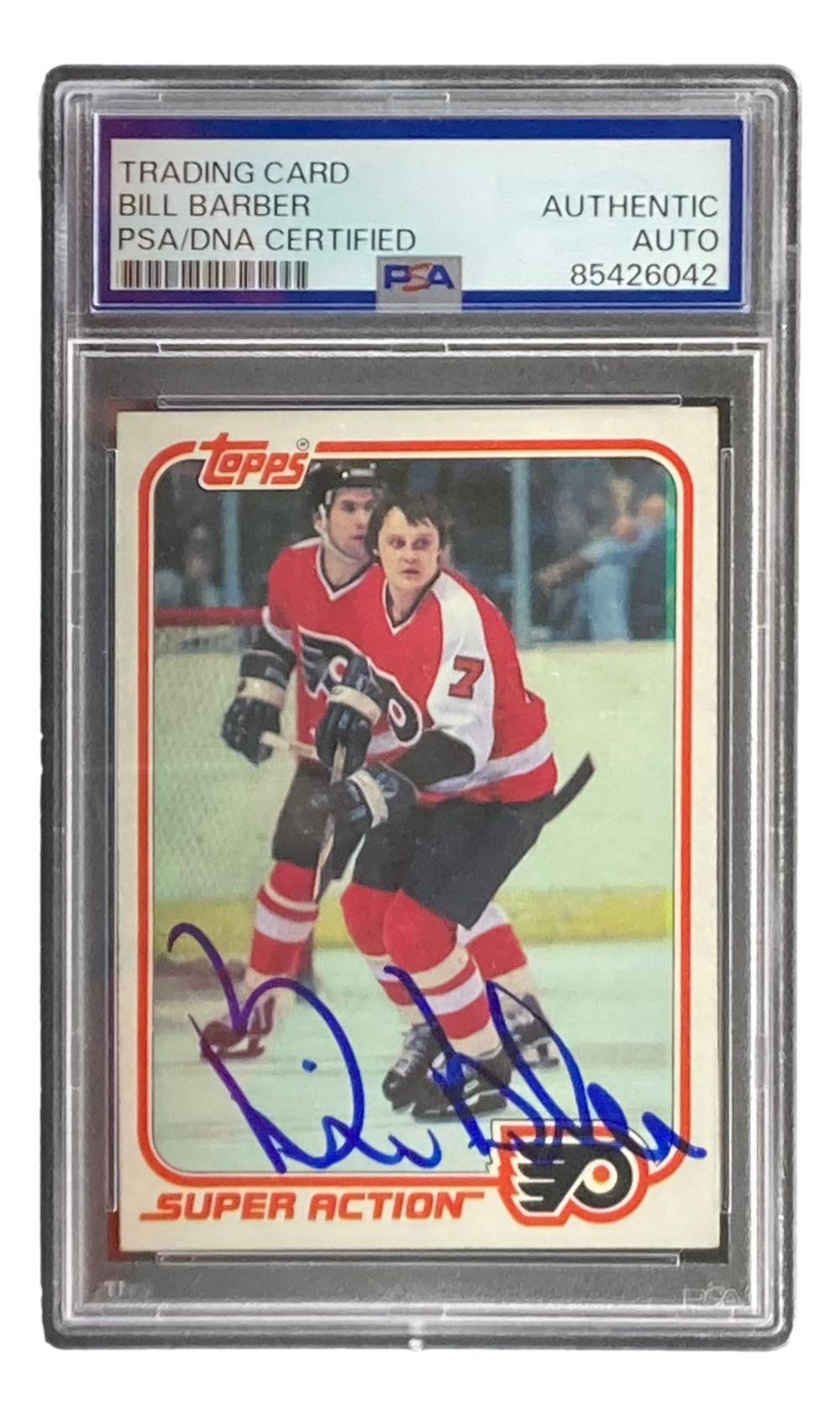 1981 Topps #123 Philadelphia Flyers Bill Barber Autographed Hockey Card - PSA Certified for Collectors & Sports Memorabilia Fans