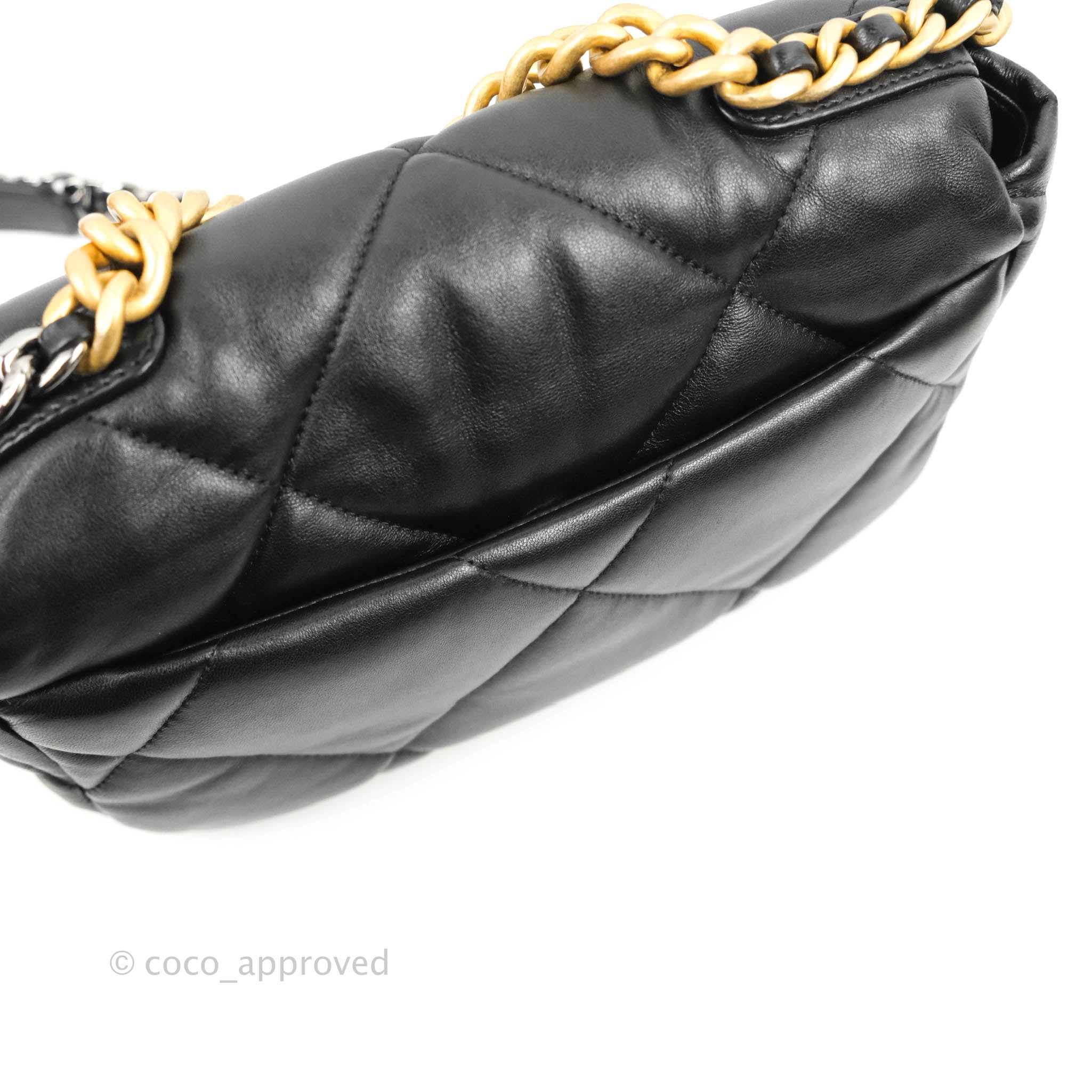 Chanel 19 Small Handbag Black Lambskin Leather Mixed Hardware 21K Collection - Luxury Crossbody Bag for Women, Perfect for Evening Parties & Date Nights