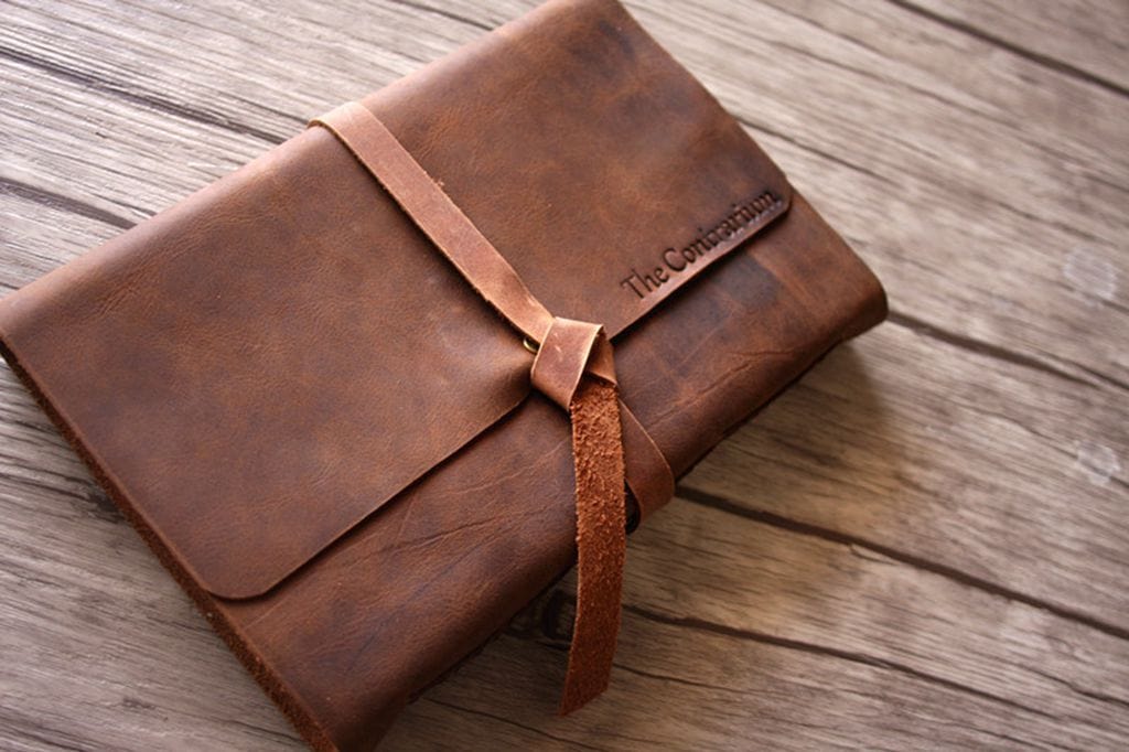 Personalized Leather Baby Shower Guest Book - Elegant Keepsake for Baby Shower, Christening & Birthday Parties - Perfect Gift for New Parents & Baby Memory Book