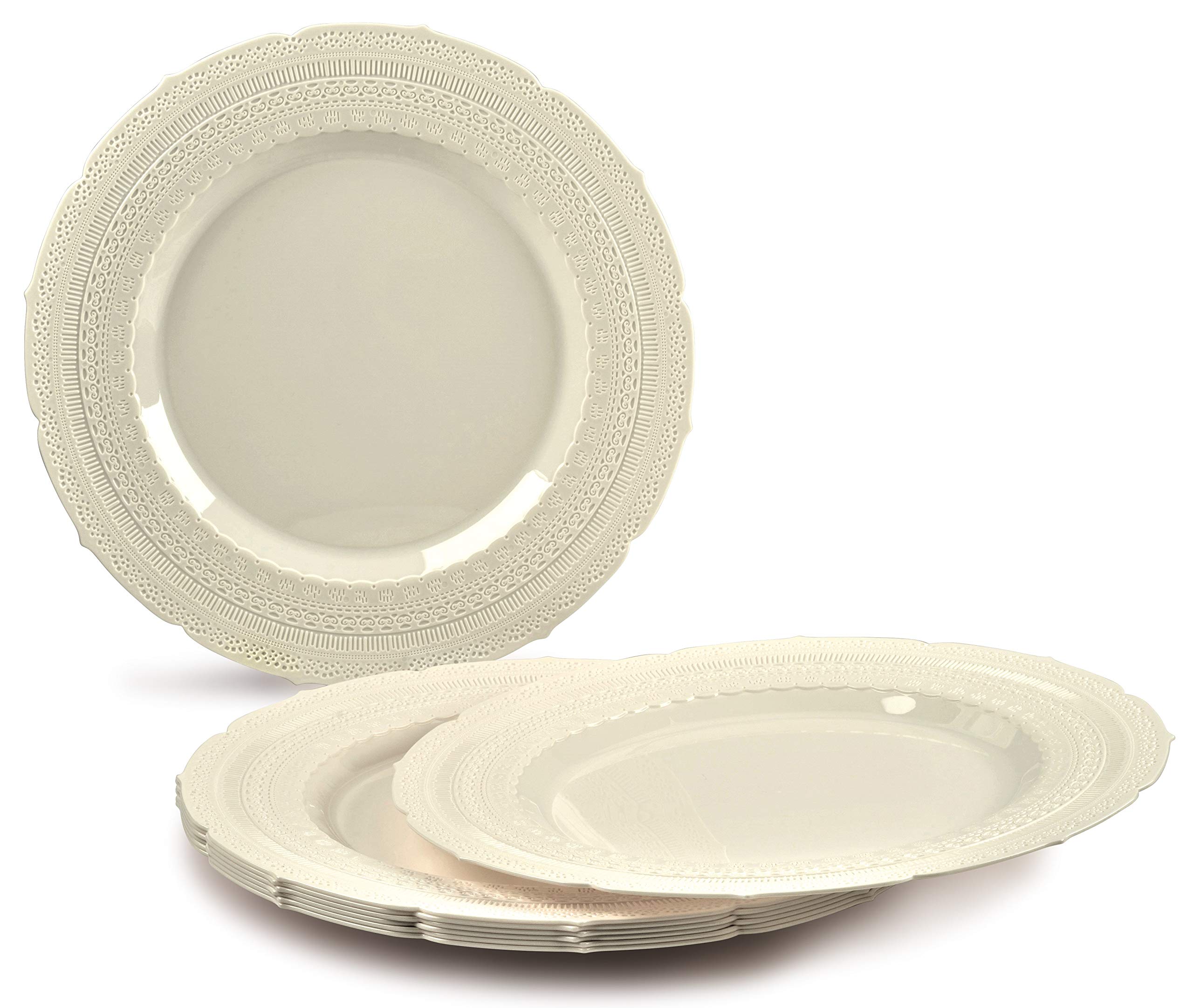 560-Piece Heavyweight Disposable Wedding Plate Set - 80 x 11