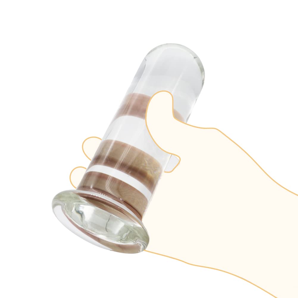 Premium FST Large Glass Dildo - Crystal Clear Penis Shaped Anal Plug & Trainer for Women & Men | Safe & Smooth Adult Sex Toy for Couples & Solo Play | Perfect for Anal Training, BDSM & Sensual Exploration