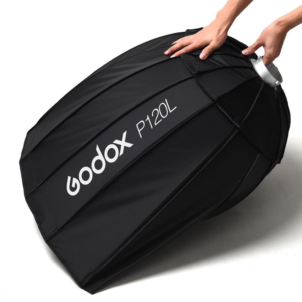 Godox 47.2 Inch/120cm Parabolic Softbox with Bowens Mount - Professional Photography Lighting Modifier for Studio Portraits & Product Shoots