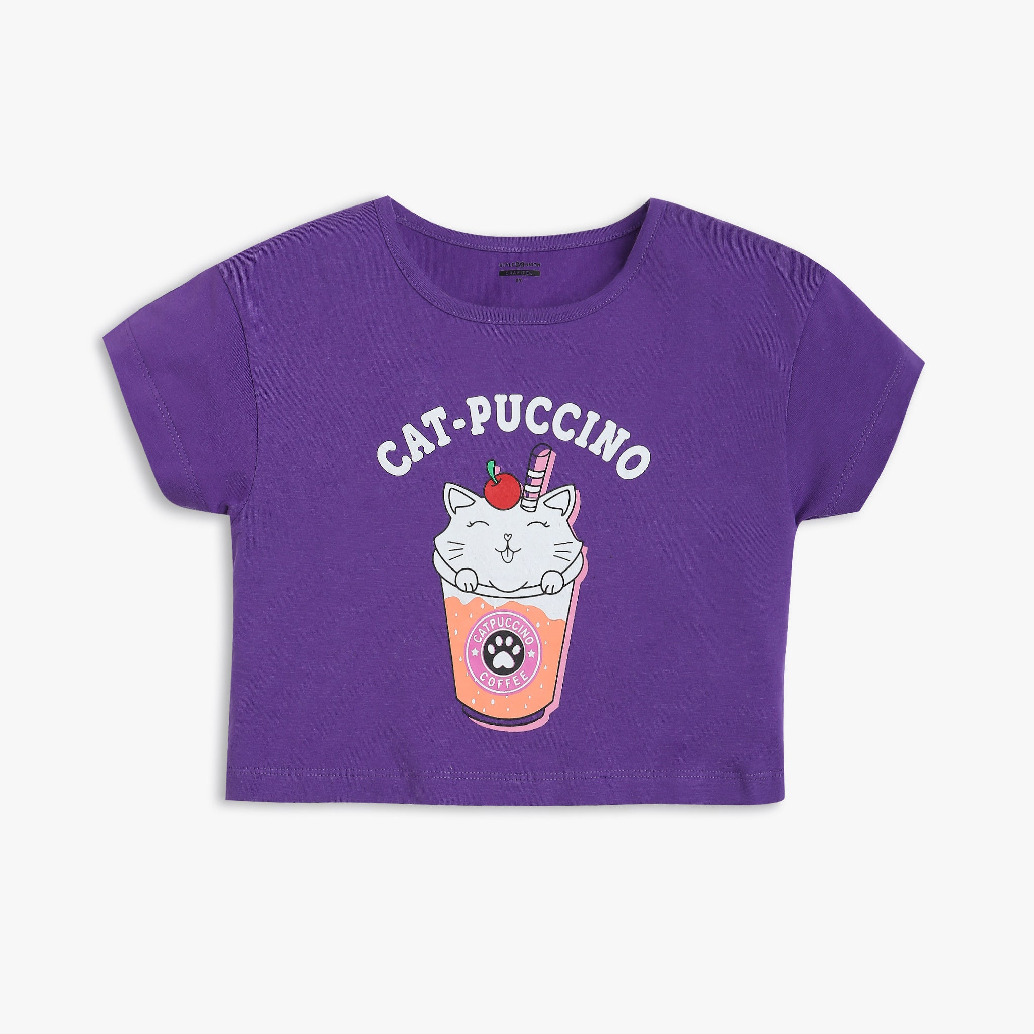 Girl's Regular Fit Printed Cotton T-Shirt - Soft & Comfortable for Everyday Wear, School & Playtime