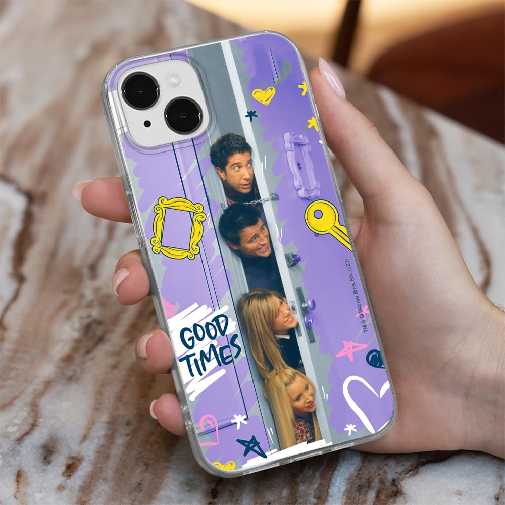 ERT GROUP Official Licensed Friends Pattern iPhone 14 Case - Shockproof TPU Phone Cover with Perfect Fit | Great for Daily Use, Travel & Gift Giving